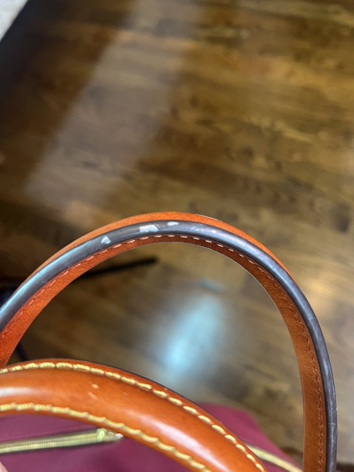 Dooney Bourke Nylon Cranberry Large Pocket Satchel Tote Adj Removable Strap