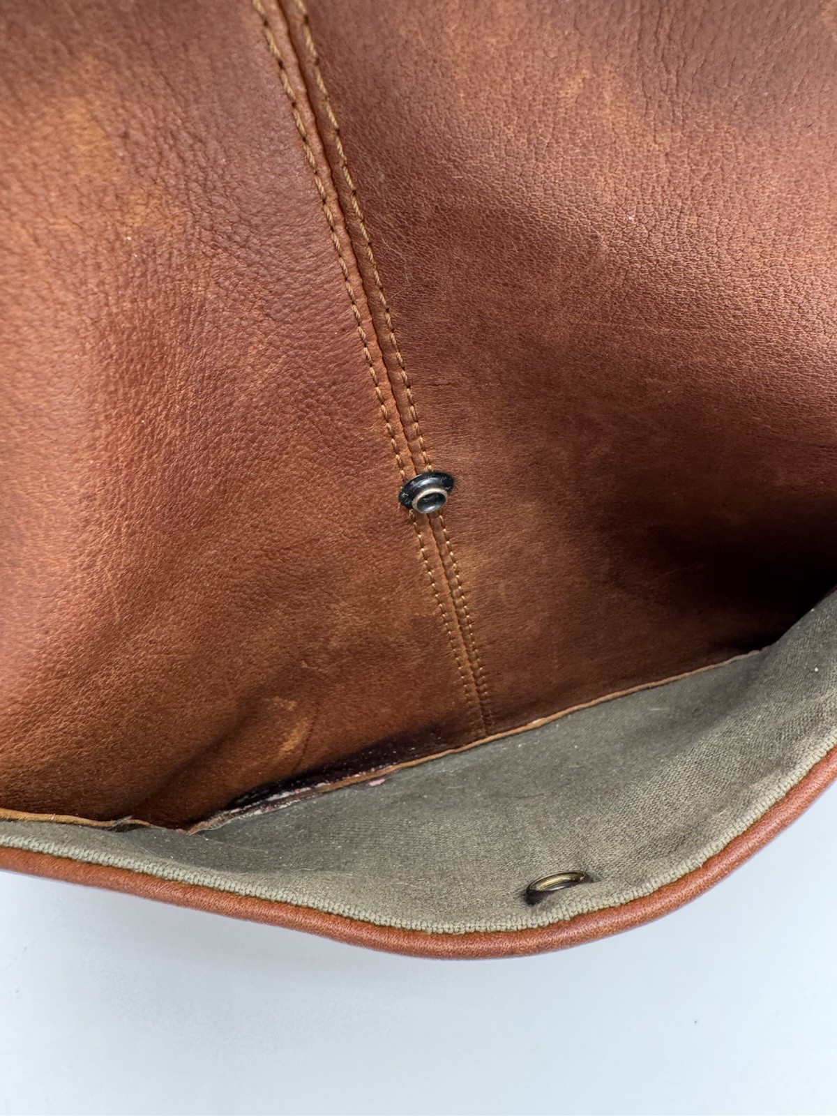 Vintage Pendleton Purse Cow Leather Tote/Bag Brown HAS STAINS