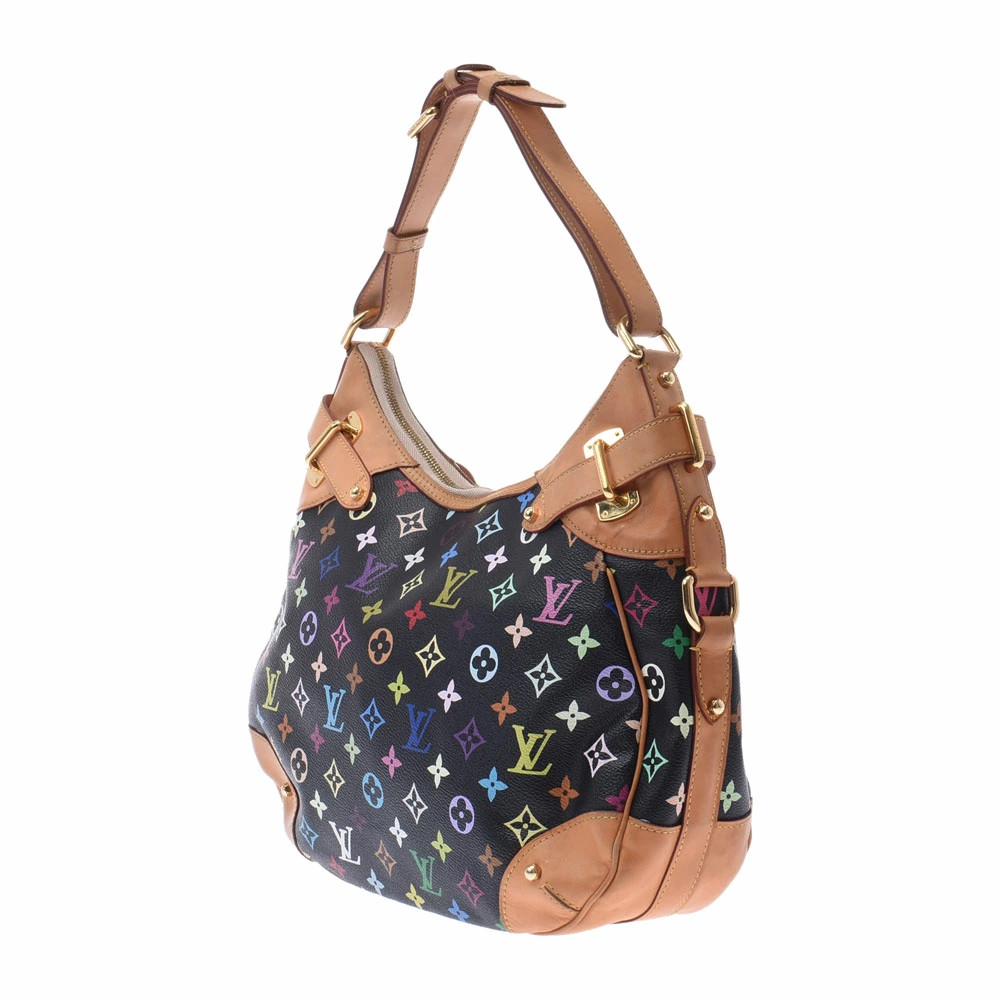 LOUIS VUITTON Multicolor Greta Black Monogram Shoulder Bag
