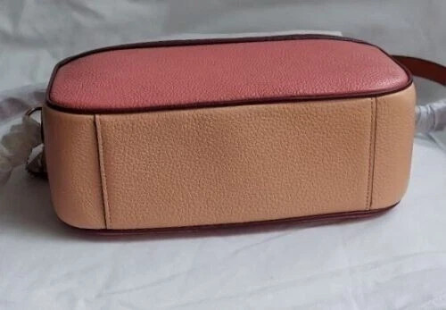 NWT Authentic Coach C7682 Jes Crossbody Colorblock Pebble Leather Faded Blush
