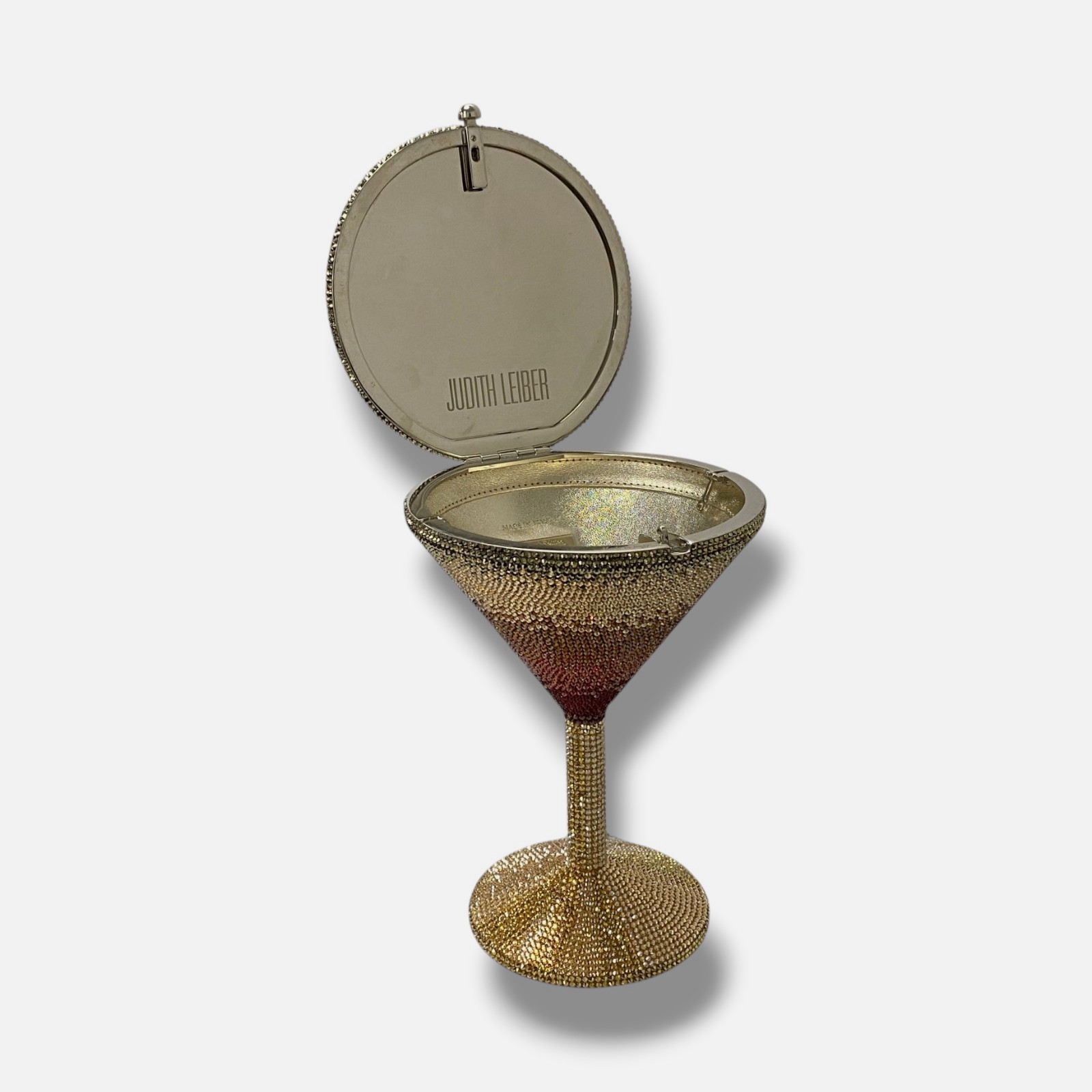 Judith Leiber Couture Women’s Gold Crystal Martini Manhattan Clutch Bag