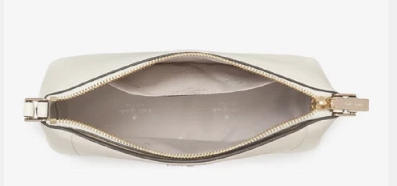 Kate Spade Leila Pebbled Leather Meringue Crossbody Purse KG464 $329 Retail