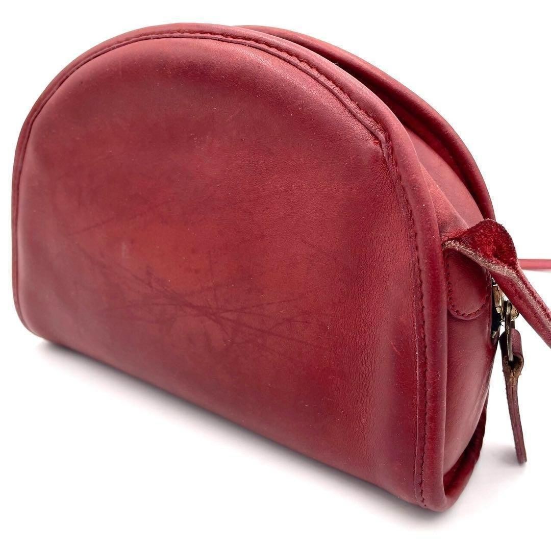 Old Coach Made in Japan Mini Shoulder Bag Half Moon Shape Leather R