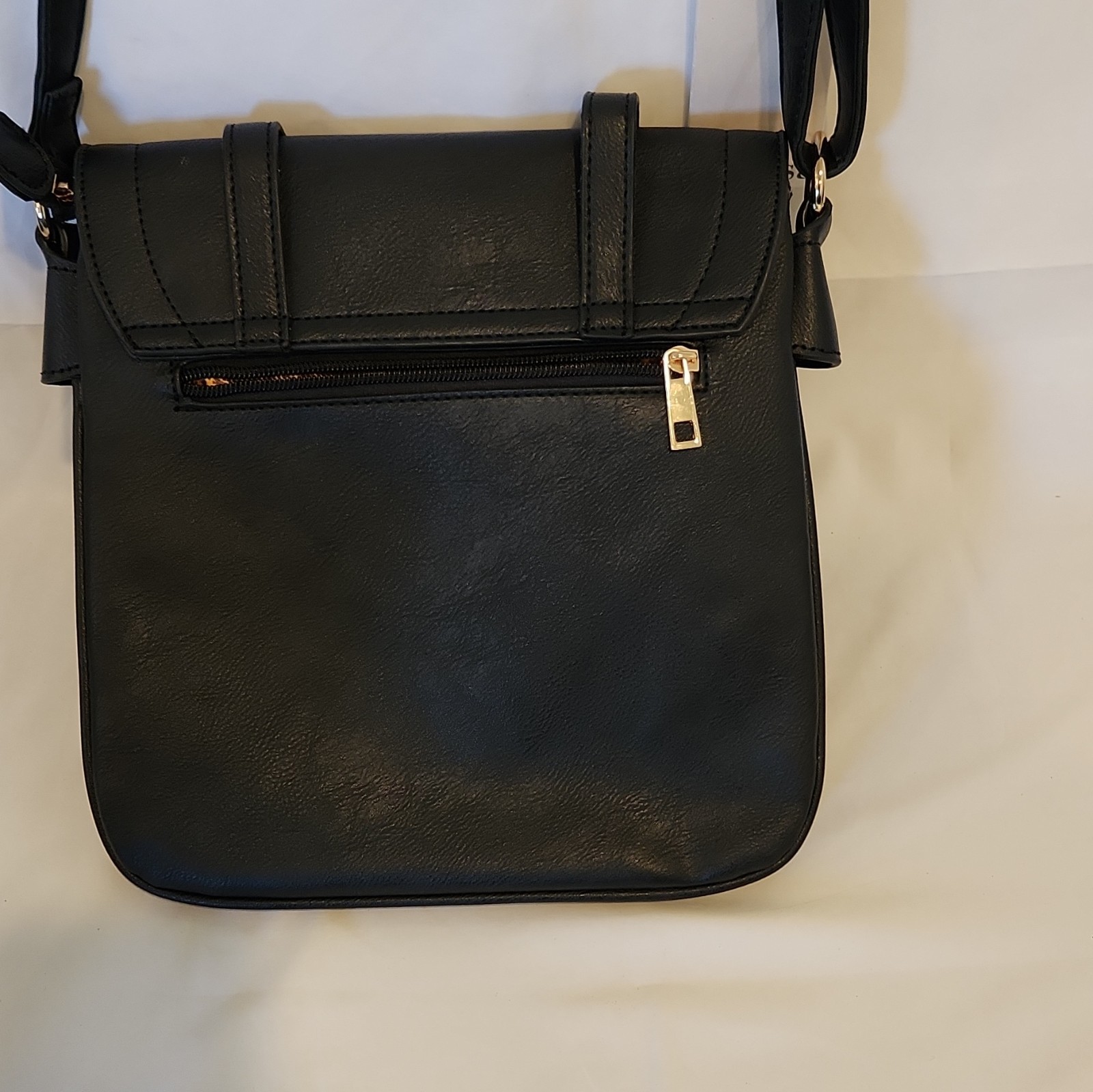 Alyssa Black Small Crossbody Bag Adjustable Detachable Strap Zip Magnetic