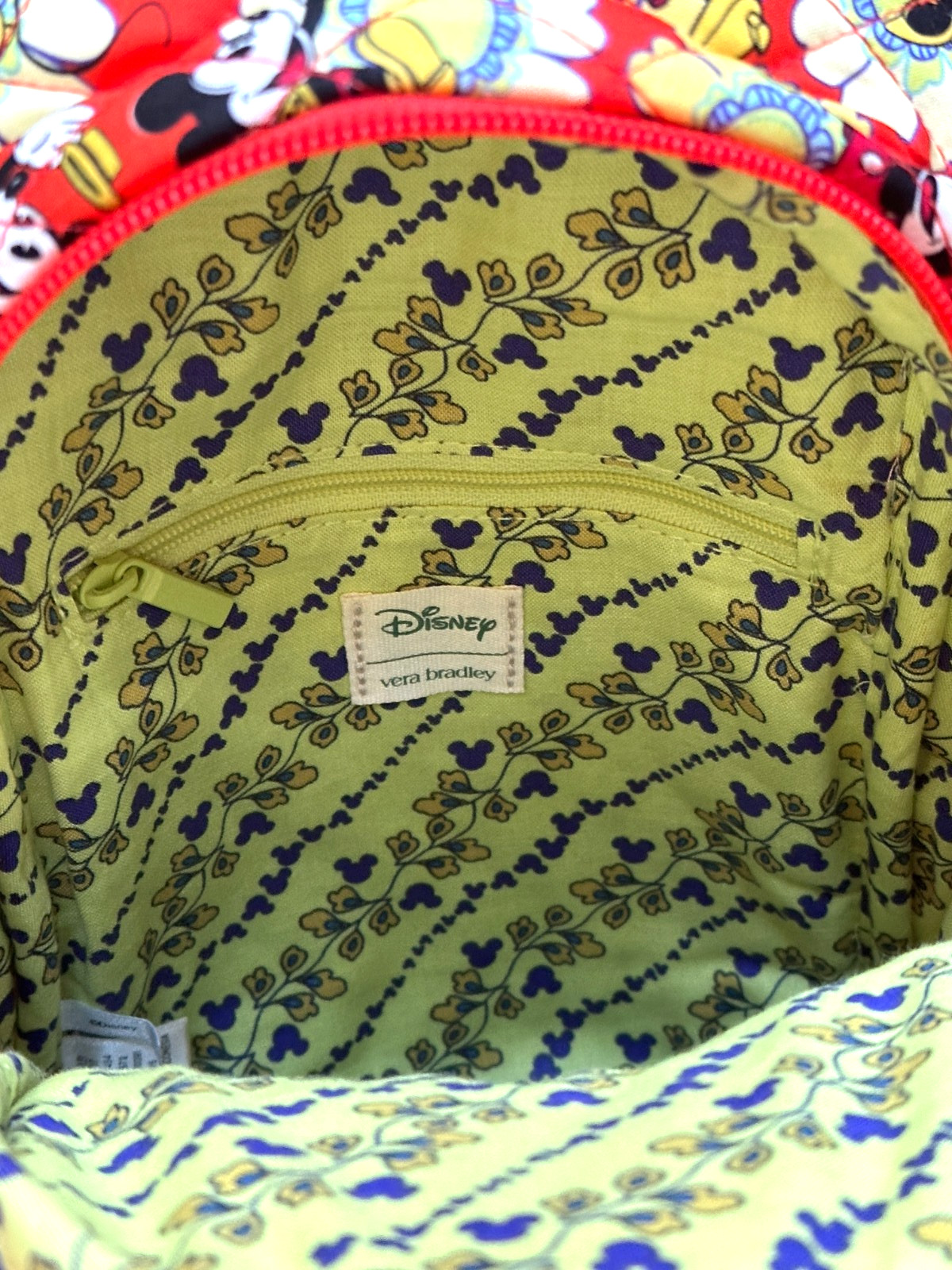 VERA BRADLEY DISNEY LORMAN SLING BACKPACK+ZIP ID CASE:NWT MICKEY/MINNIE PETAL