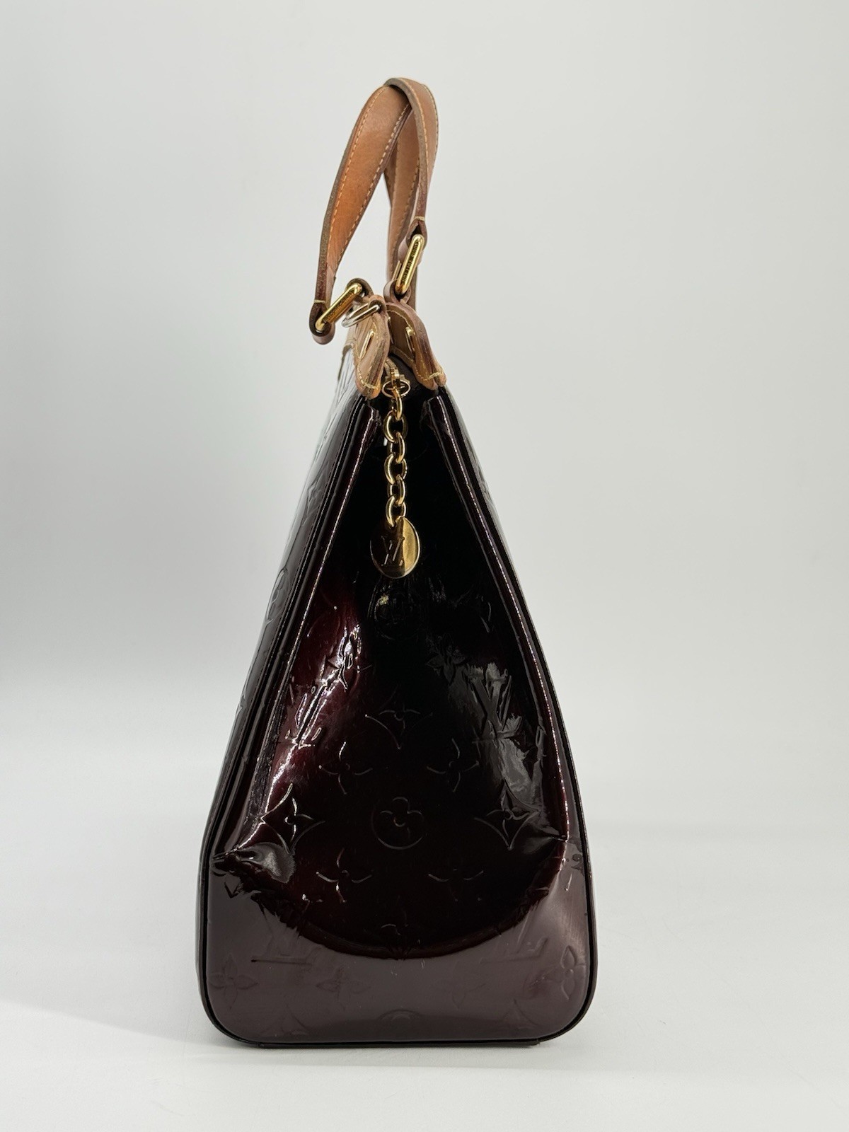 Louis Vuitton Amarante Monogram Vernis Brea MM Top Handle Shoulder Bag