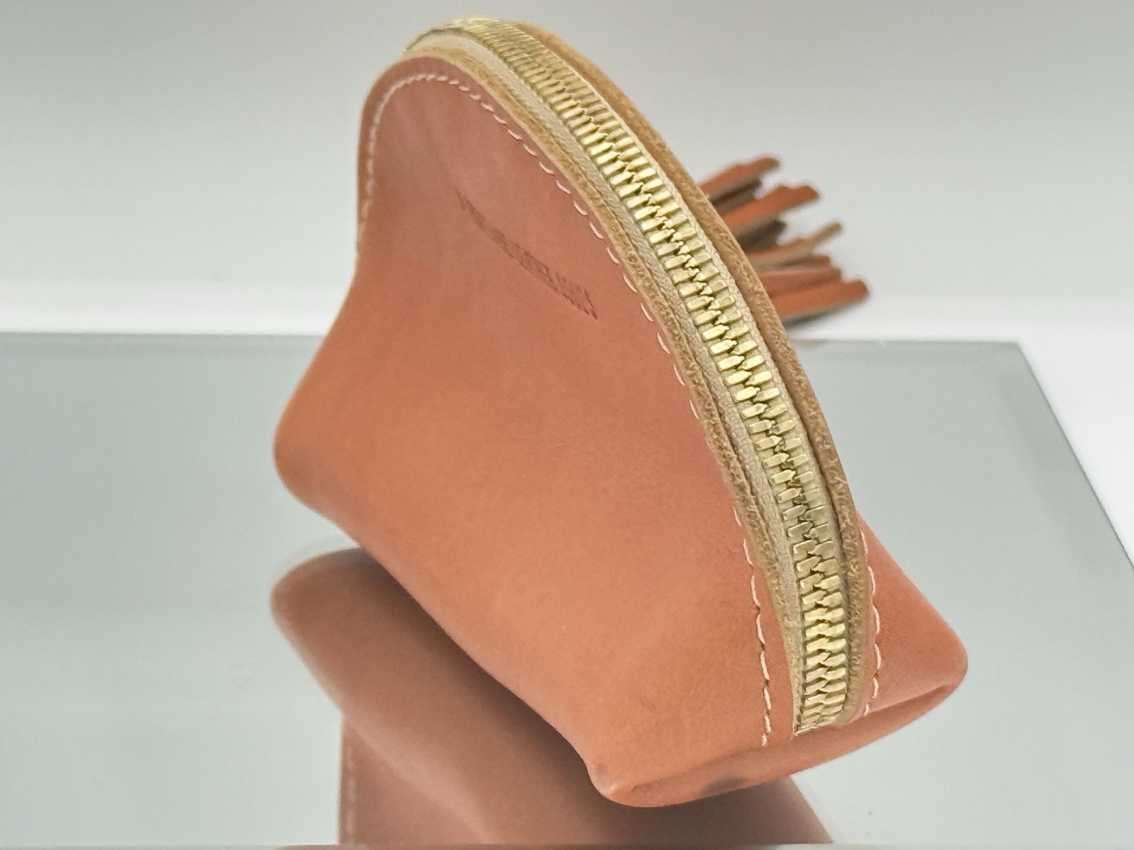 Portland Leather Goods TACO Tassel Zip Pouch BROWN Cognac