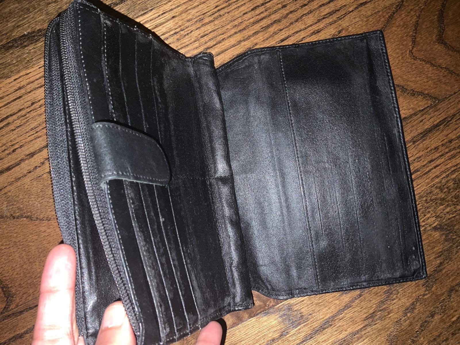 Private Stock leather Wallet Shafmaster ID holder black organizer cards slot