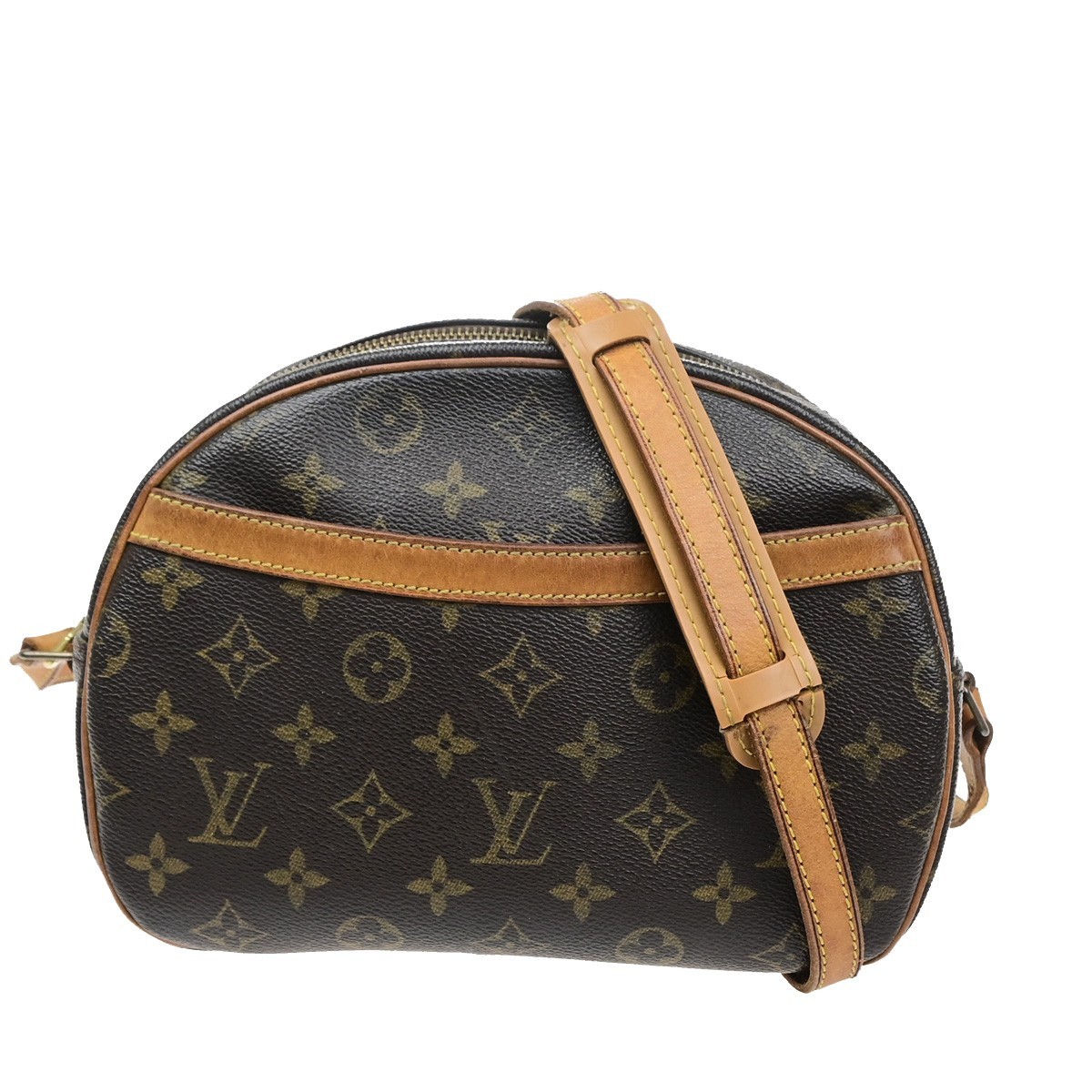LOUIS VUITTON Blois Crossbody Shoulder Bag Monogram Leather Brown M51221 87MA711