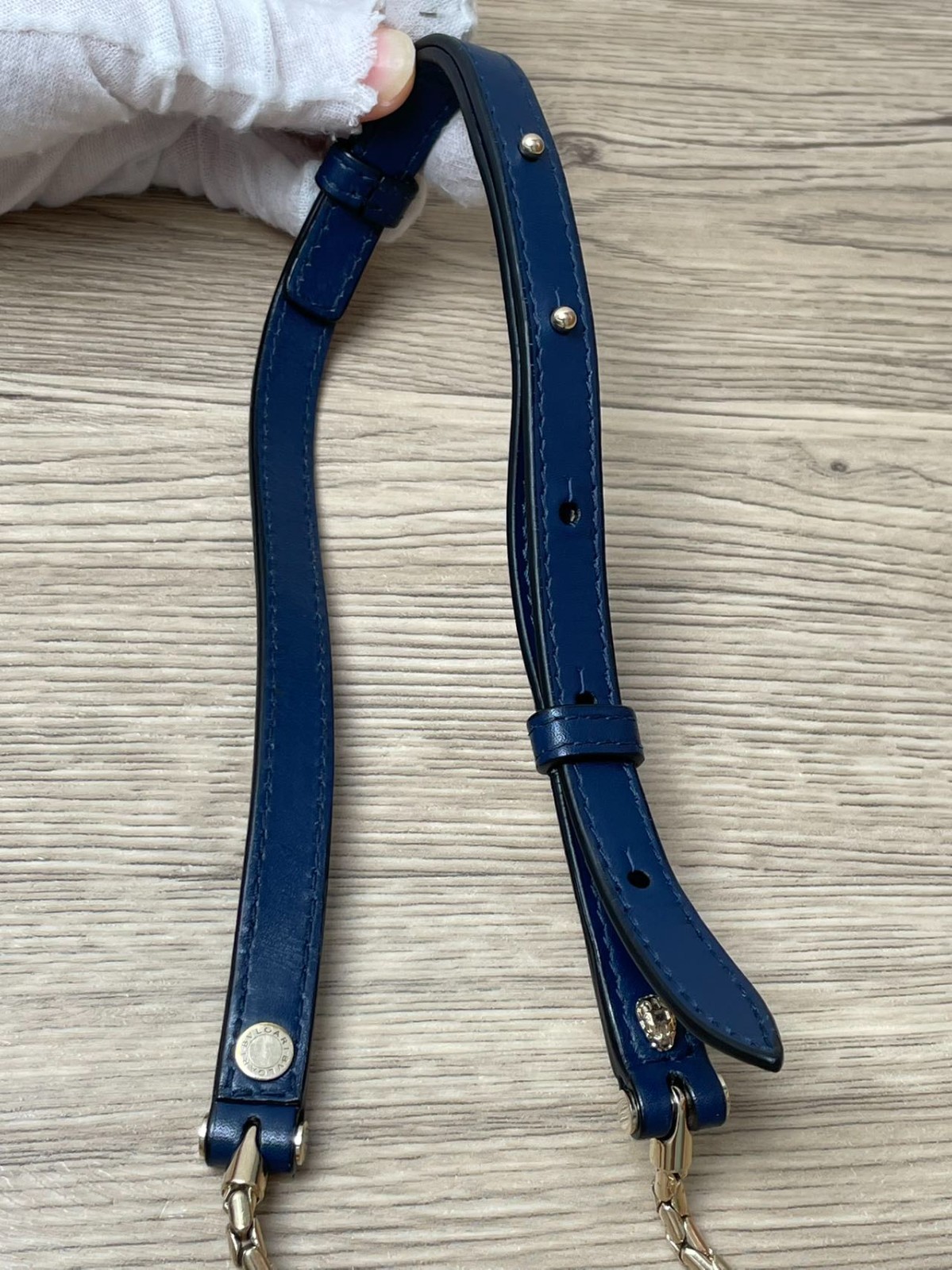 BVLGARI Serpenti Forever Organ Medium 26cm Blue Calfskin P206233570