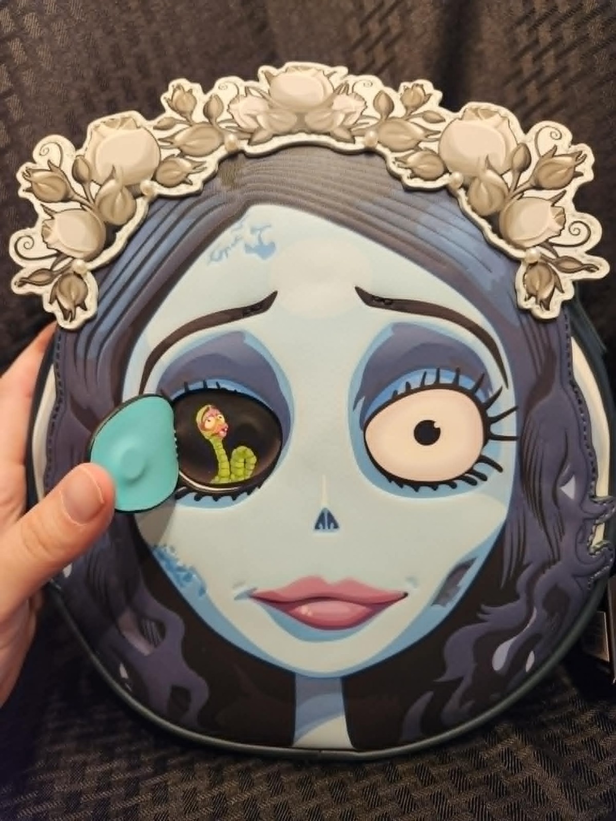 Loungefly Corpse Bride Emily Glow-in-the-Dark Figural Crossbody Bag NEW NWT