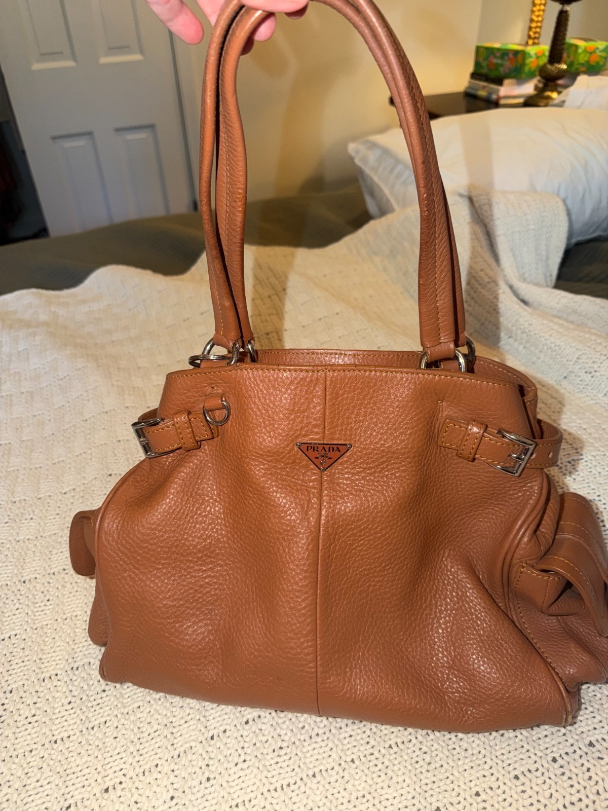 Authentic Prada Vitello Daino Leather Tote Bag (c. ’09 – ’11) w/Auth Card