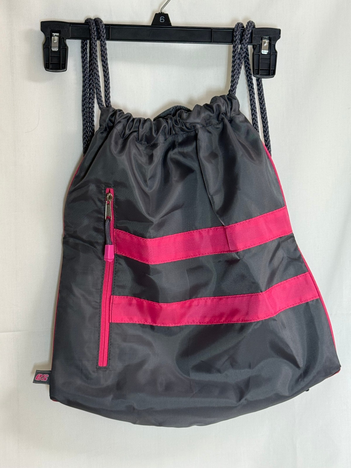 NWT FUEL Waterproof Drawstring Pouch Bag – Gray & Pink – 18″ x 14 3/4″ – New