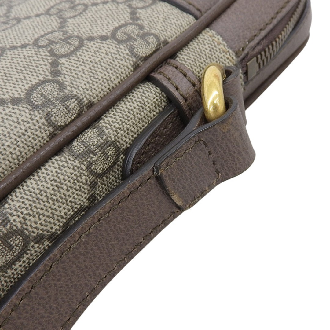 Gucci Ophidia Shoulder Bag Canvas Leather Beige Ebony Used From Japan