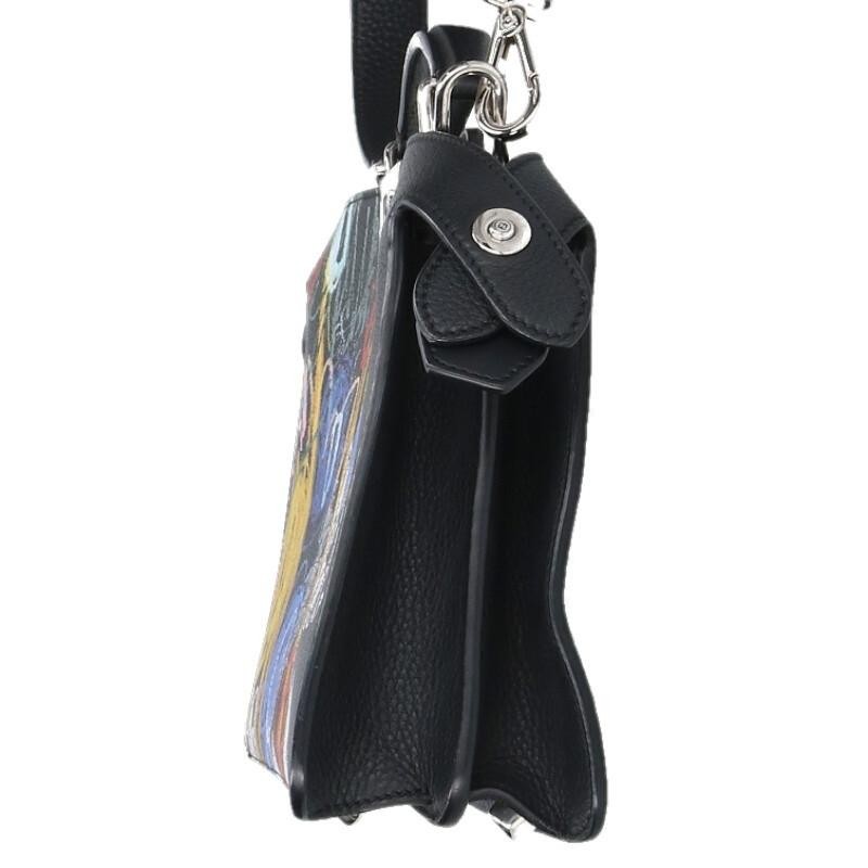 FENDI Bag: 7VA530 Peekaboo Graphic Paint Black Multi W25.5H19.5D5cm;