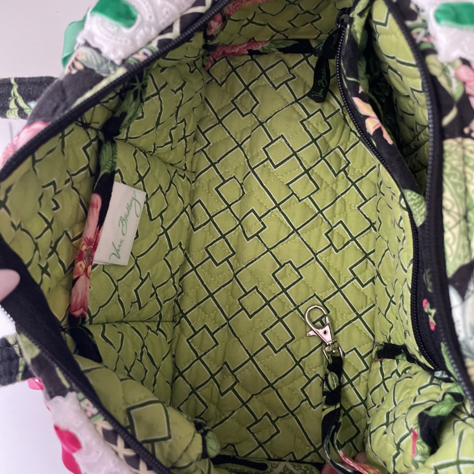 Adorable Custom Vera Bradley Botanica 100 Mini Duffle Botanica Pink With Lace