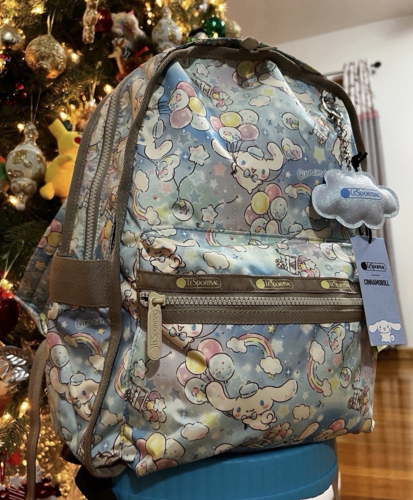 New LeSportsac Classic Laptop Backpack Sanrio Cinnamoroll NWT Limited Edition