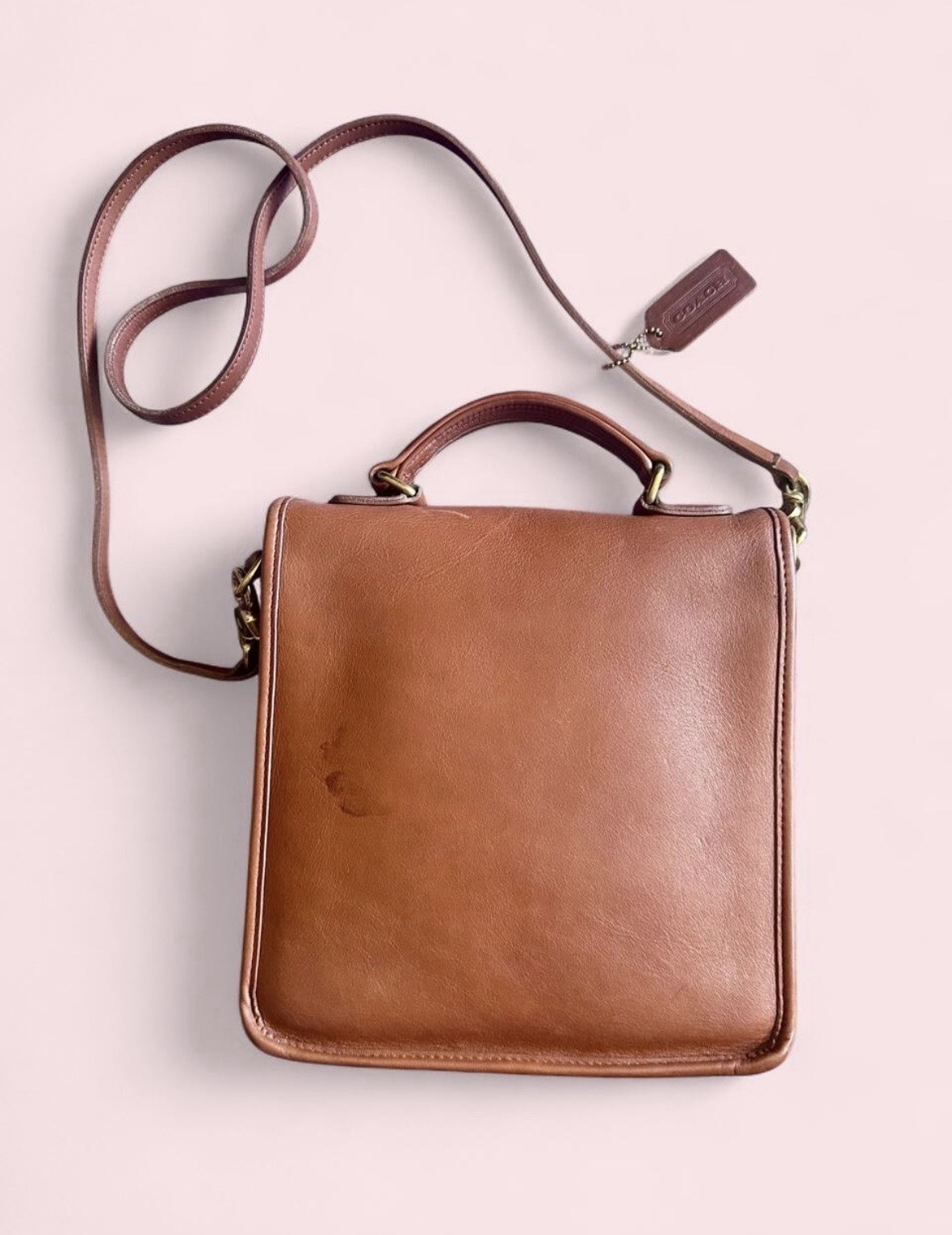 🤎 Vintage Coach 1994 British Tan Station Bag Style 5130 🤎