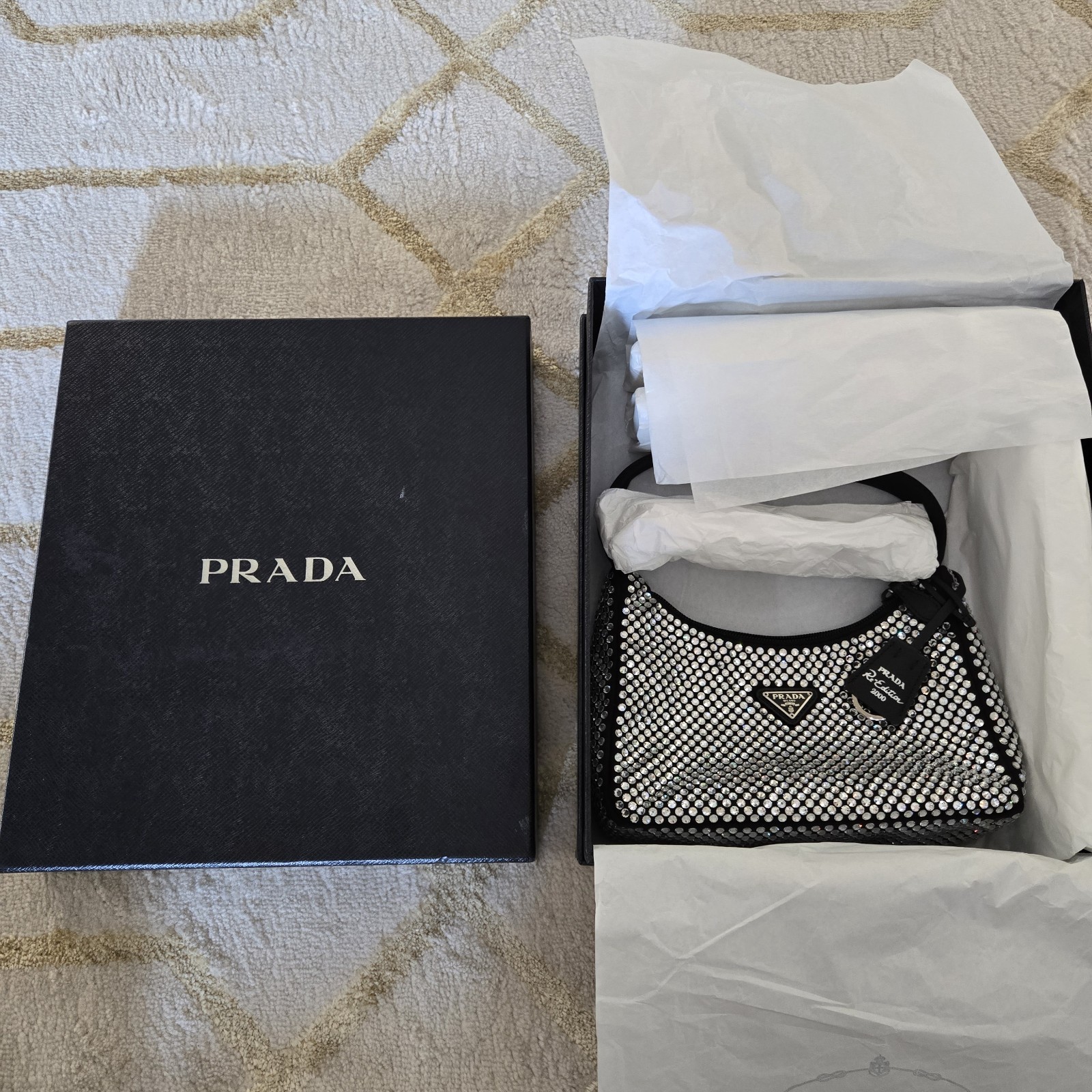 Prada Re Edition 2005 Crystal Shoulder bag with Box