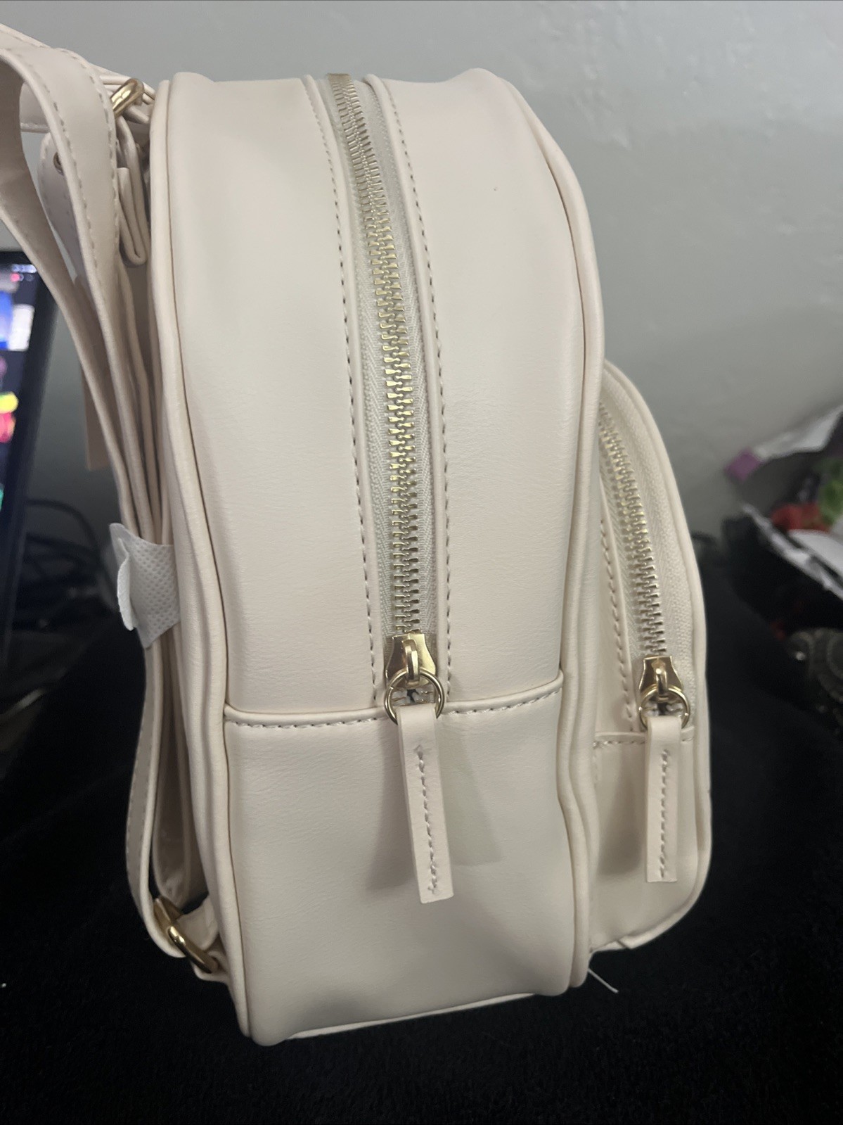 Primark Quilted Cream Mini Backpack NWT Faux Leather