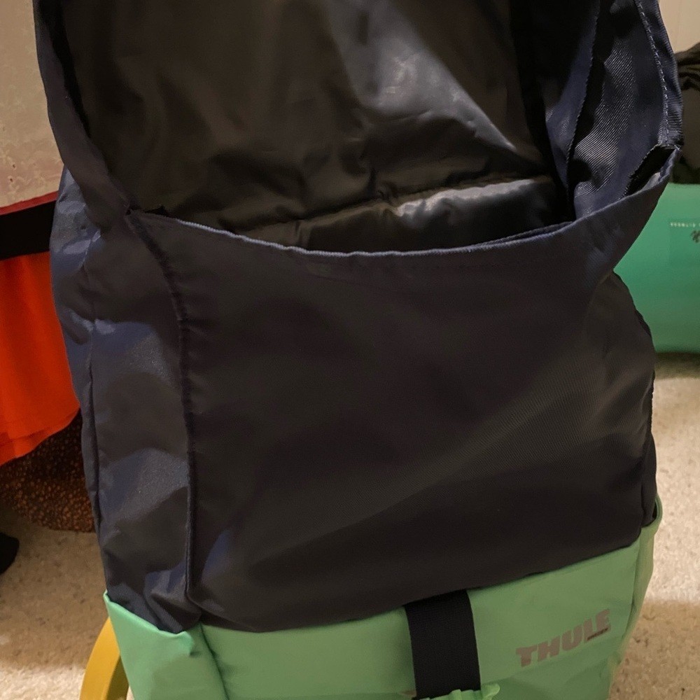 New Thule Black and Mint Backpack