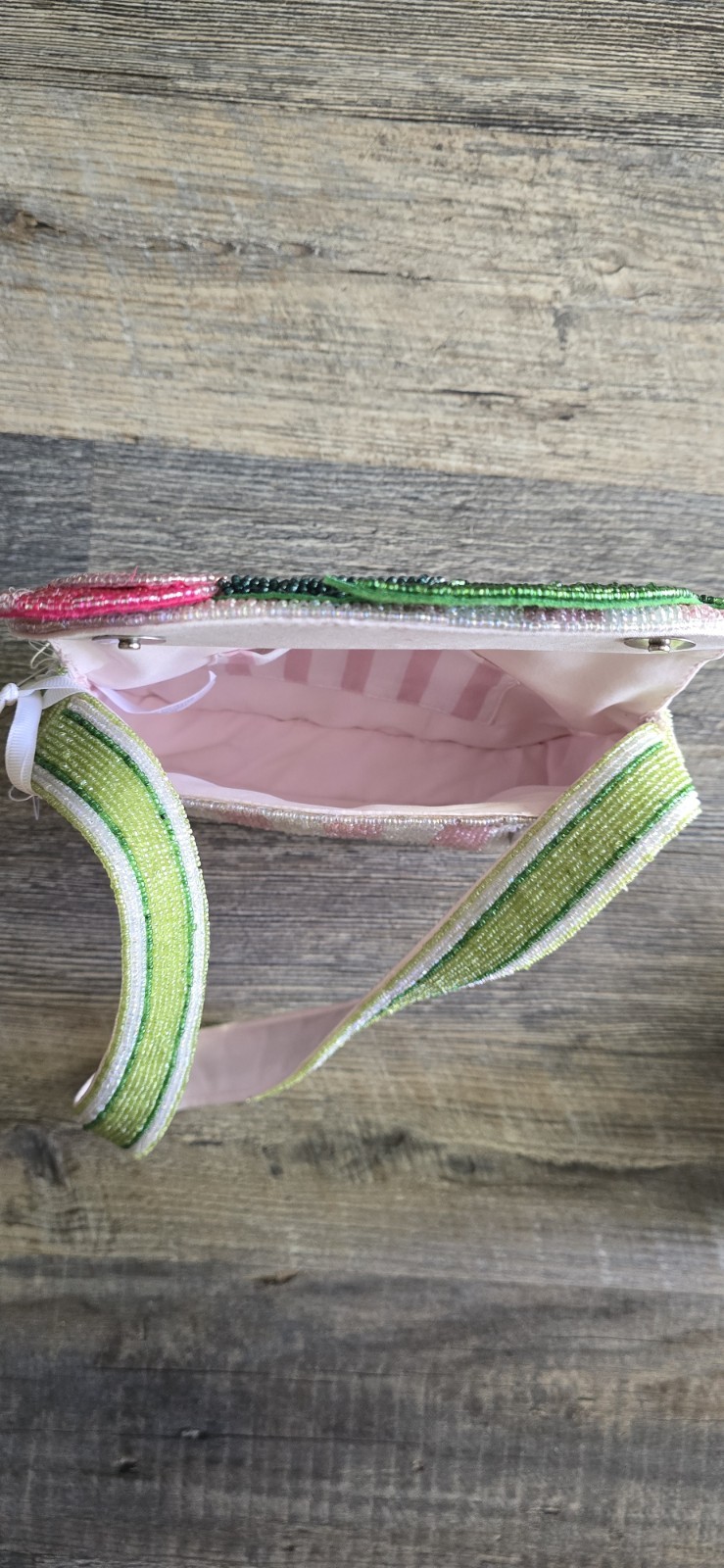 Brand New Pink Tulip Beaded Bag Handmade in India Viral TikTok Marshalls TJMaxx