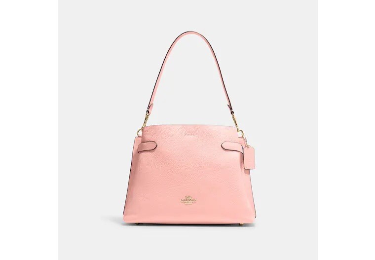 🌺COACH🌷 Leather HANNA Medium Shoulder Bag w/Crossbody~Light Pink💗