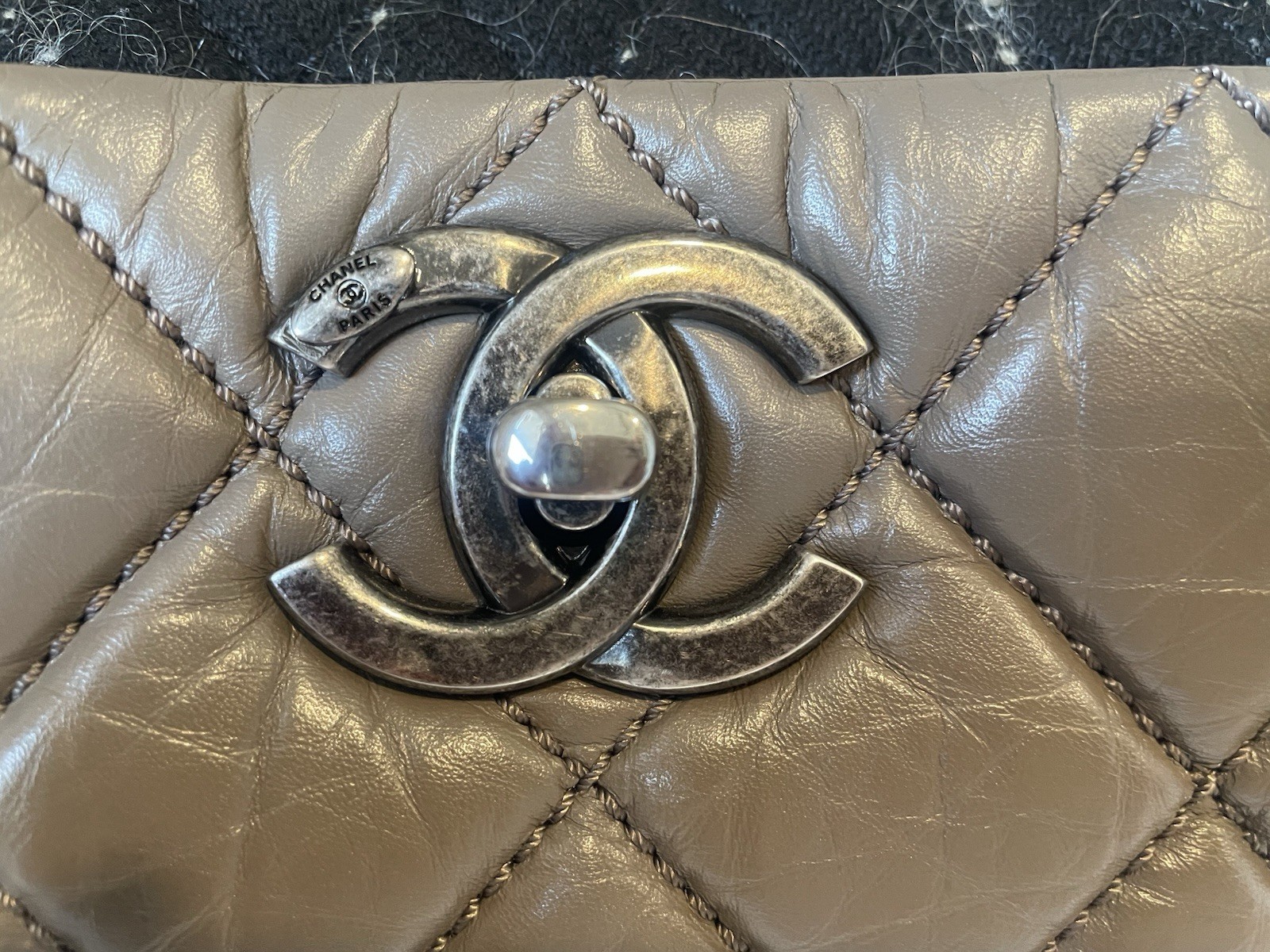 Authentic CHANEL Tweed & Quilted Portobello 2-Way Top Handle Tote Handbag