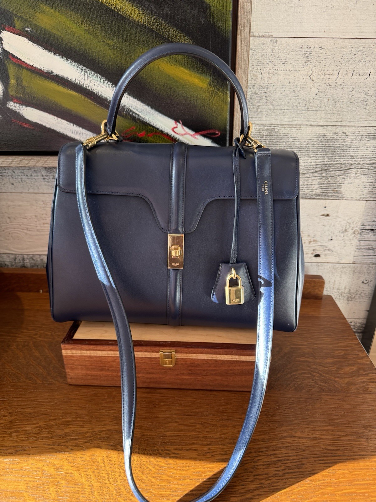 Celine Classique 16 Top Handle Bag Medium!