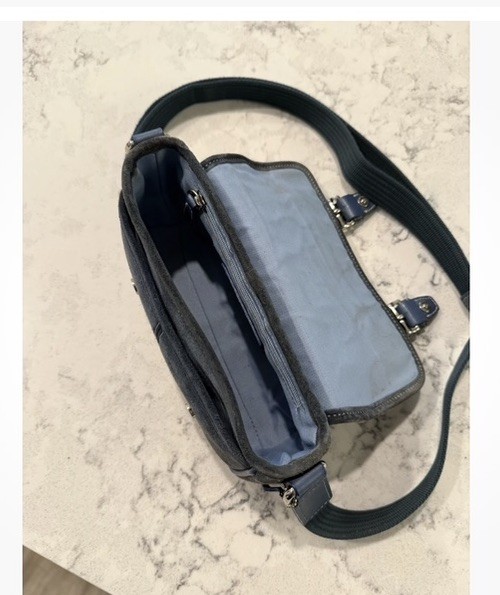 Vintage Suede Blue Coach Crossbody Rare
