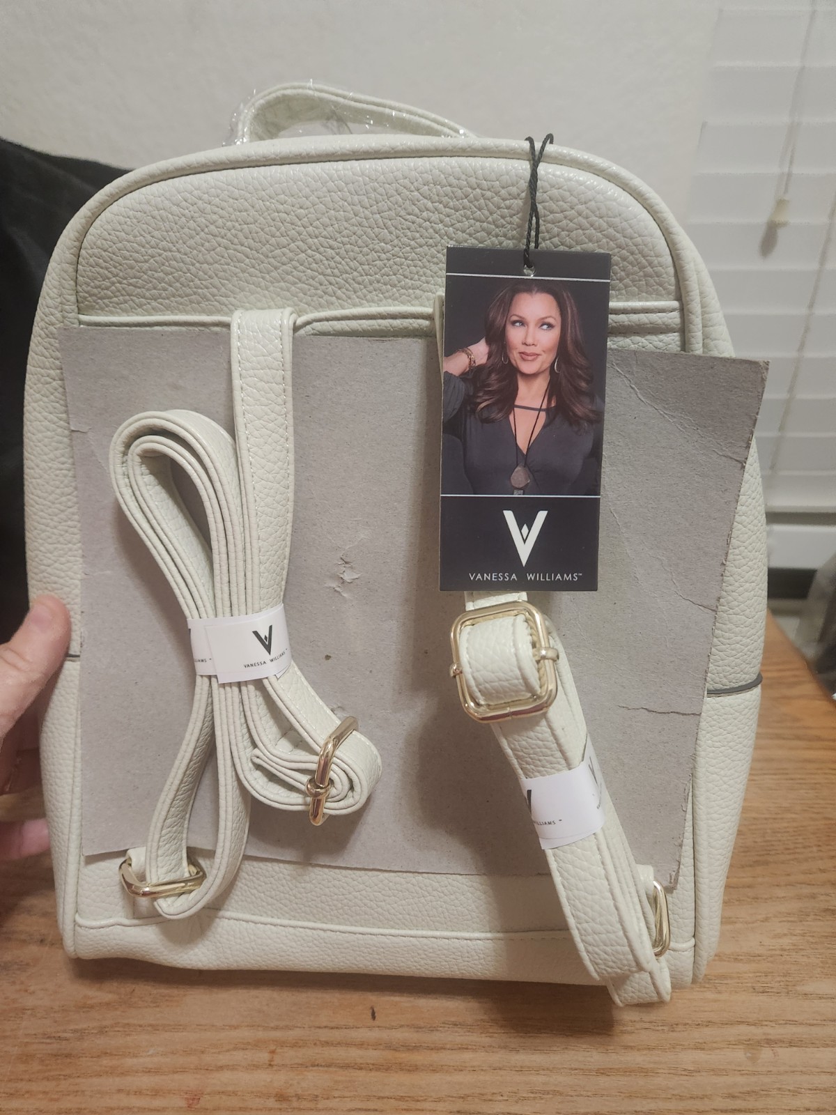 NWT Vanessa Williams Backpack Bone/Mint