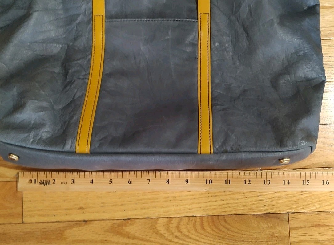 Pilcro And The Letterpress Large Gray Leather Tote From Anthropology