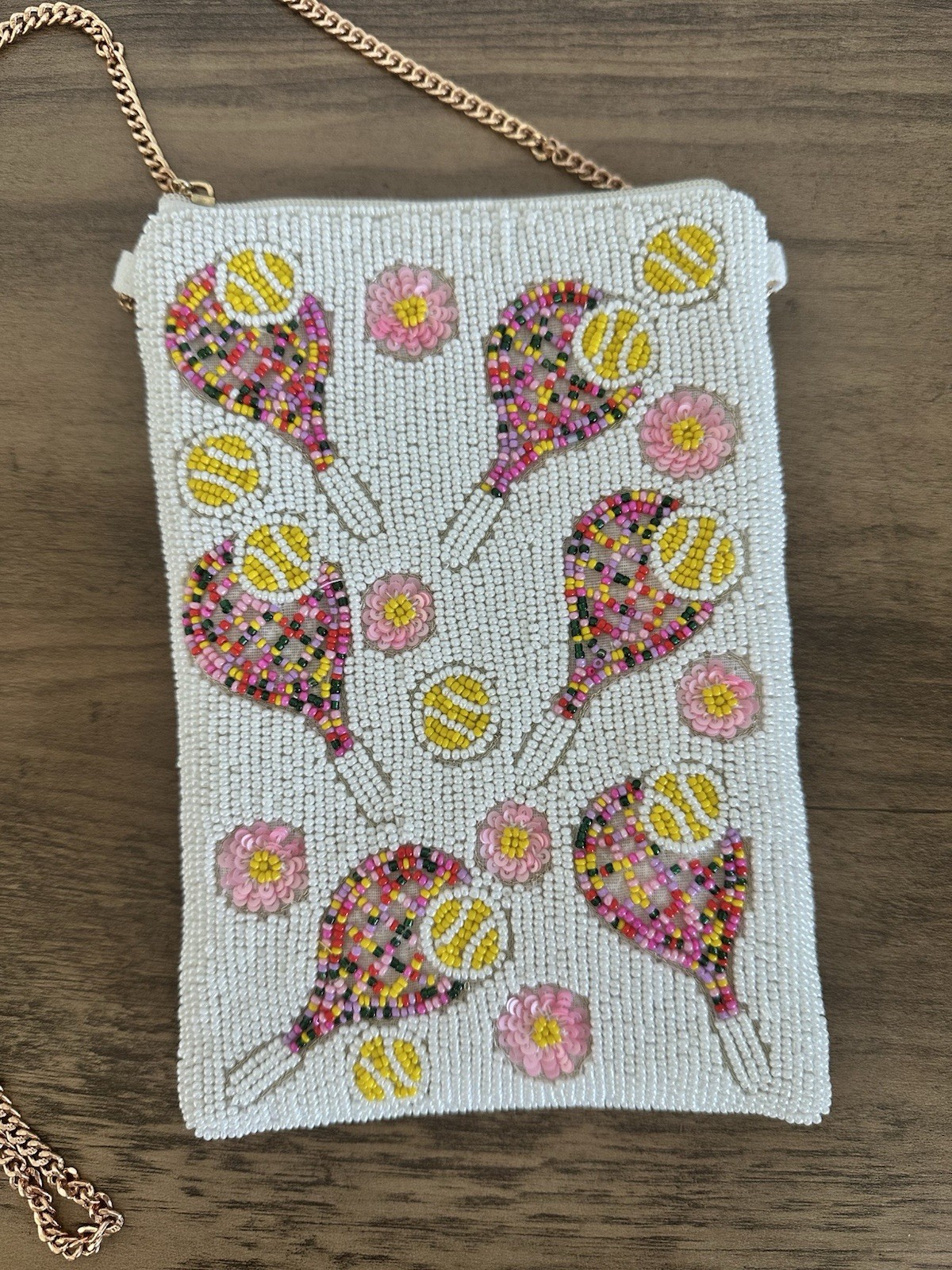 Women’s Best Of Golf Handmade Tennis Beaded Phone Crossbody Bag