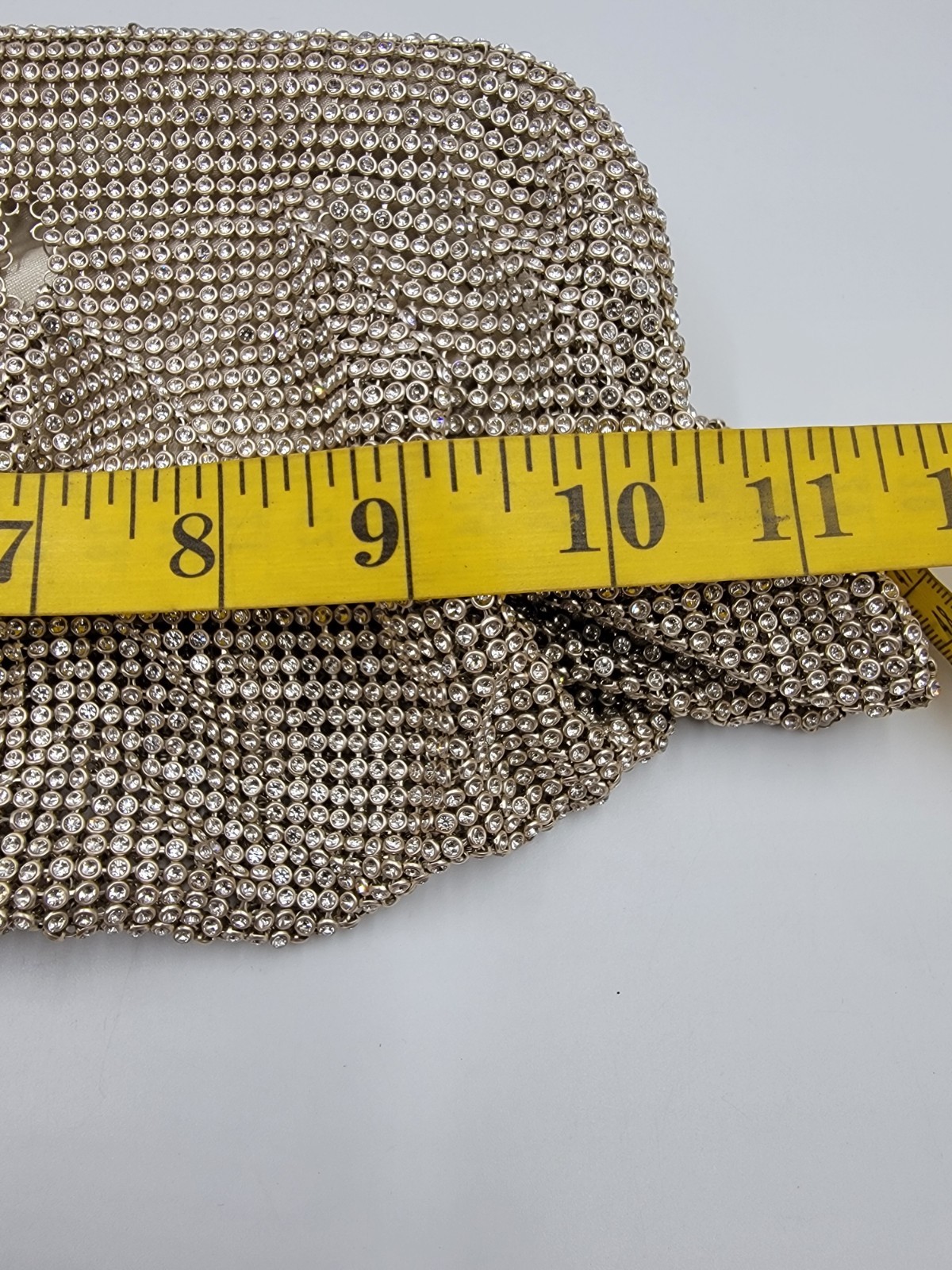 INC International Concepts Pleated Clutch Women’s Champagne Frame Closure~