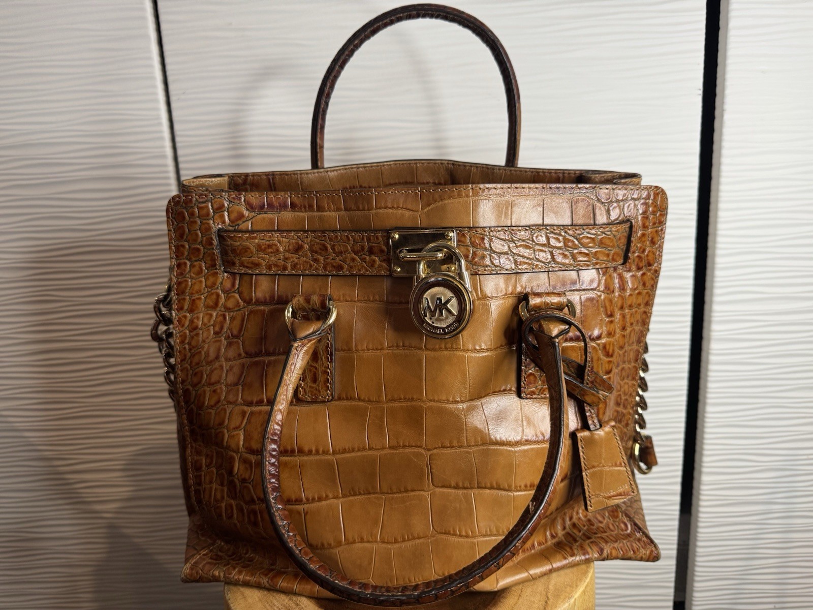 Michael Kors Hamilton Tote Crocodile Skin embossed Handbag