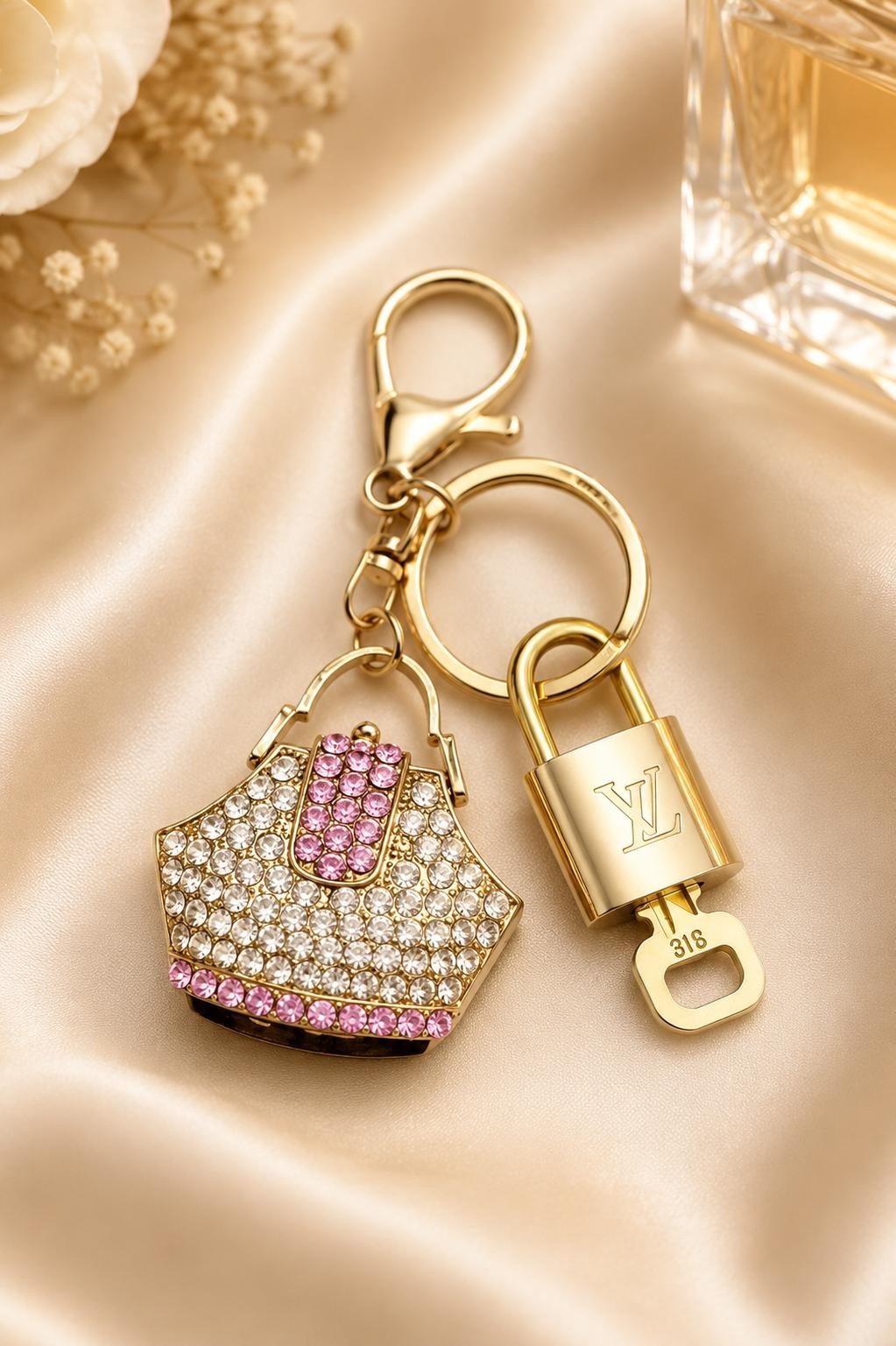 Louis Vuitton Gold Lock & Key 🔑 Authentic LV Keychain Charm