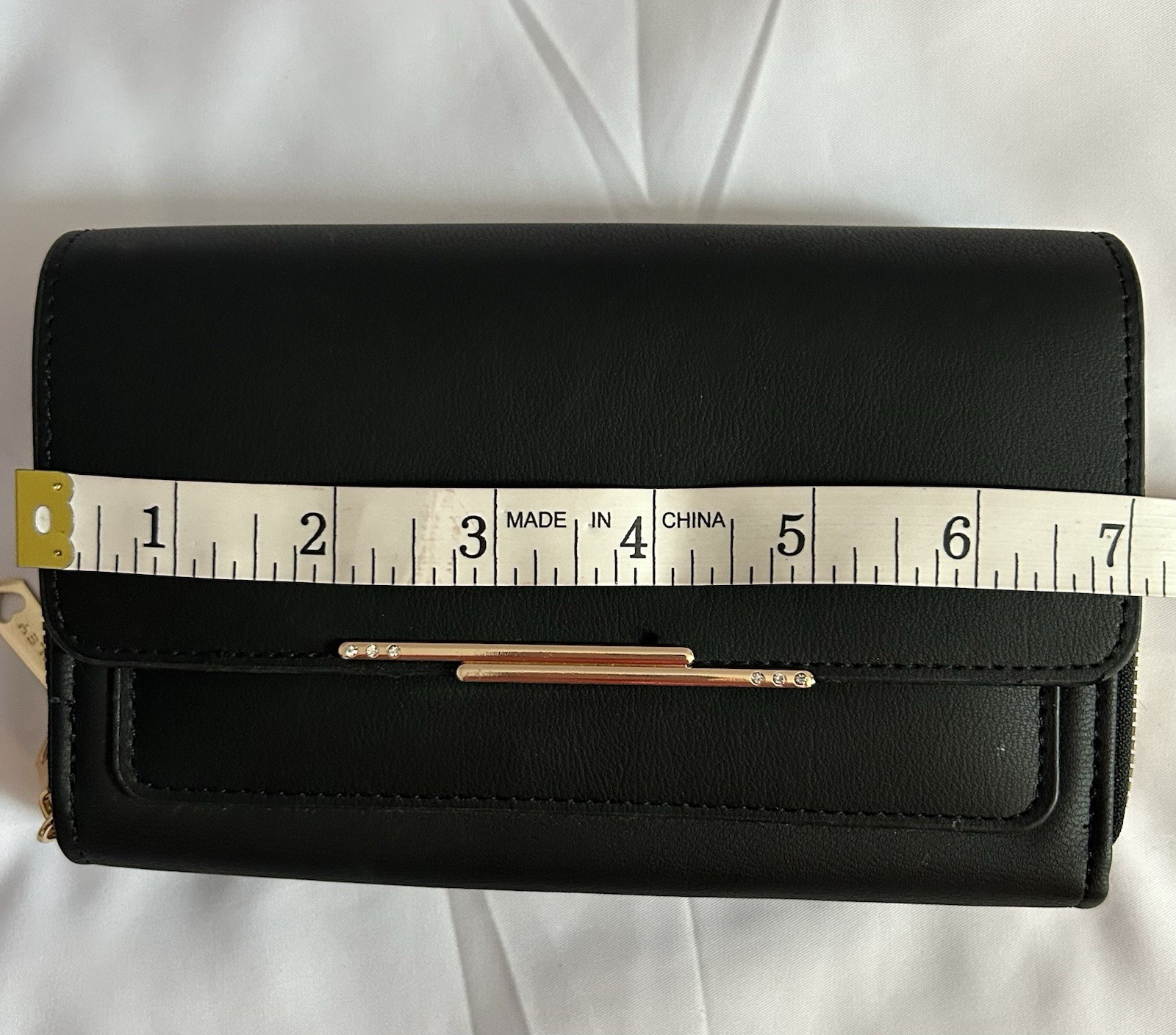Forever Lovely Design For Madley Black Faux Leather Crossbody Bag/Clutch
