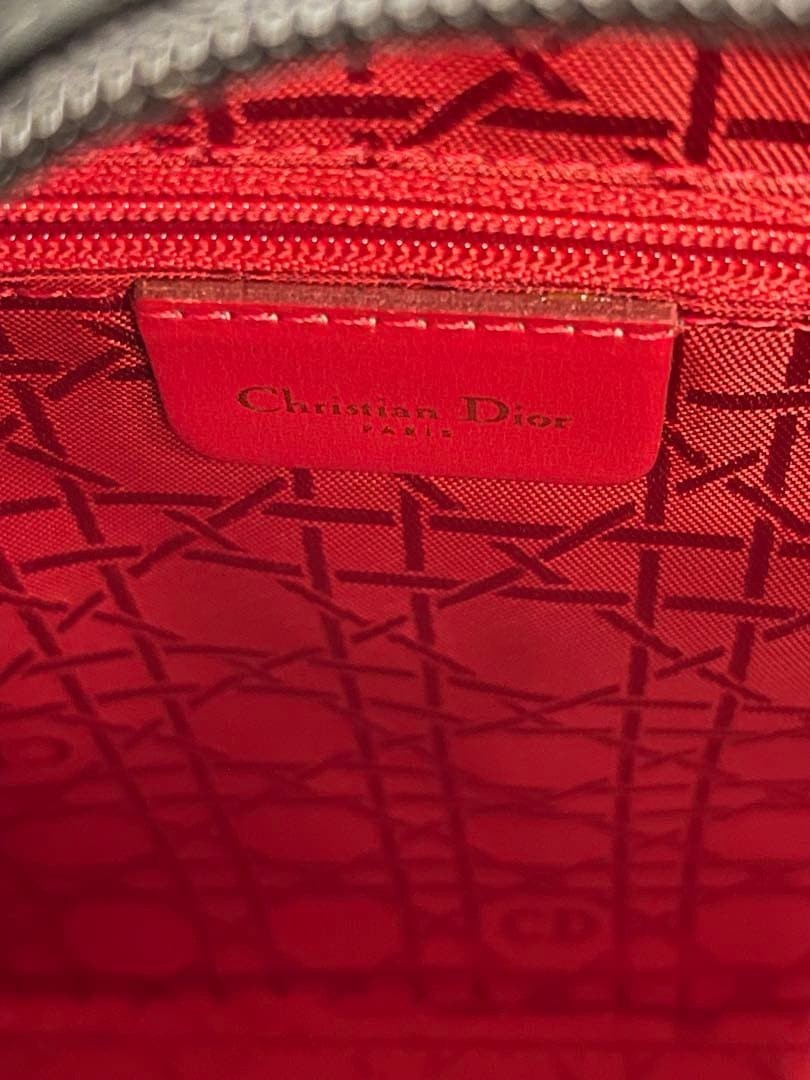 Unused Christian Dior Lady Dior Large Cannage Microfibre Black Handbag Vintage