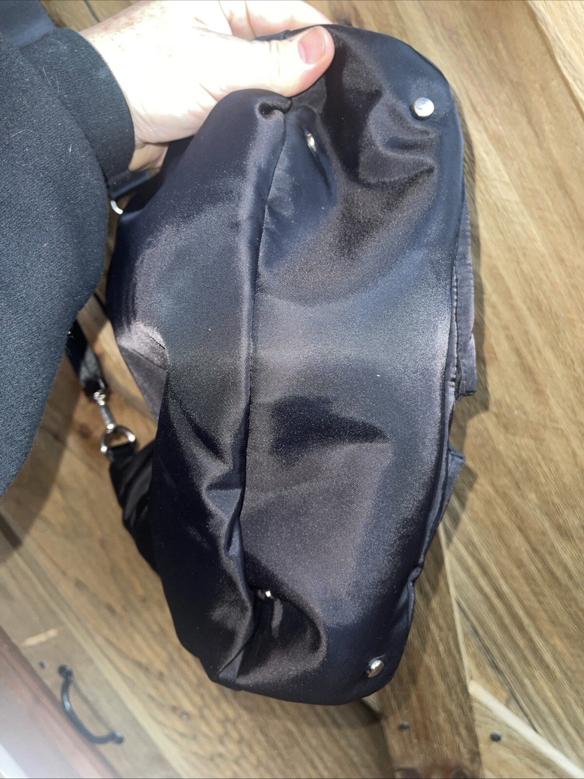 Urban Expressions Aria Black Nylon Vegan Messenger Crossbody Bag