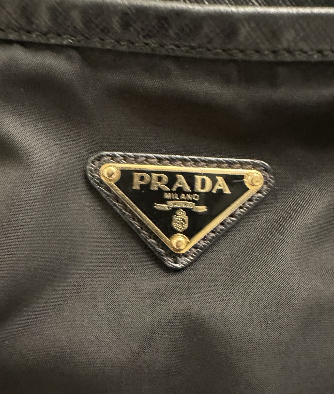 PRADA Year of the Tiger Black Tessuto Nylon Tote White Dust Bag and Box
