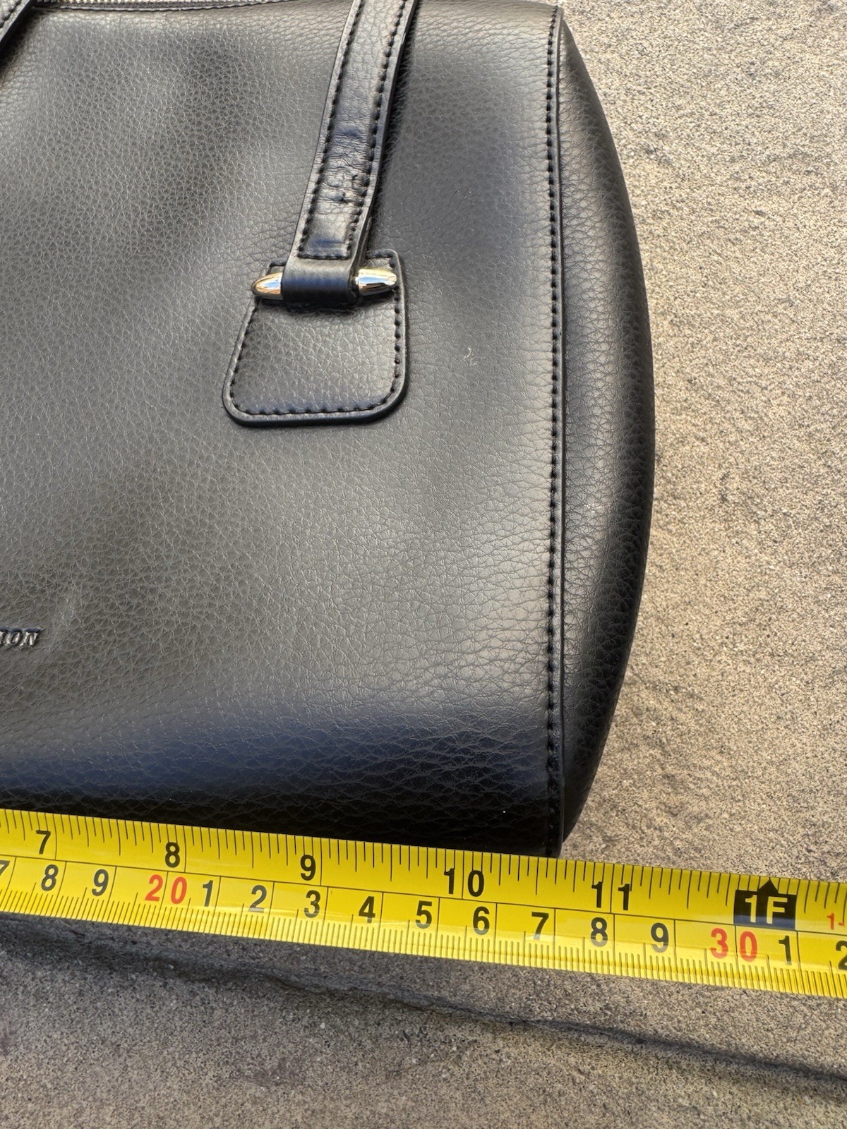 Celine Dion Black Leather Satchel Bag