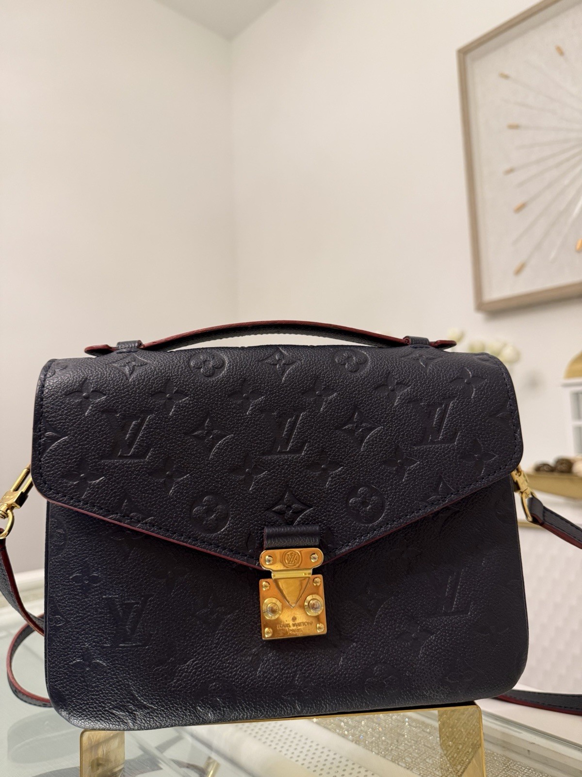 LOUIS VUITTON Empreinte Pouchette Metis Marine Rouge AUTHENTIC