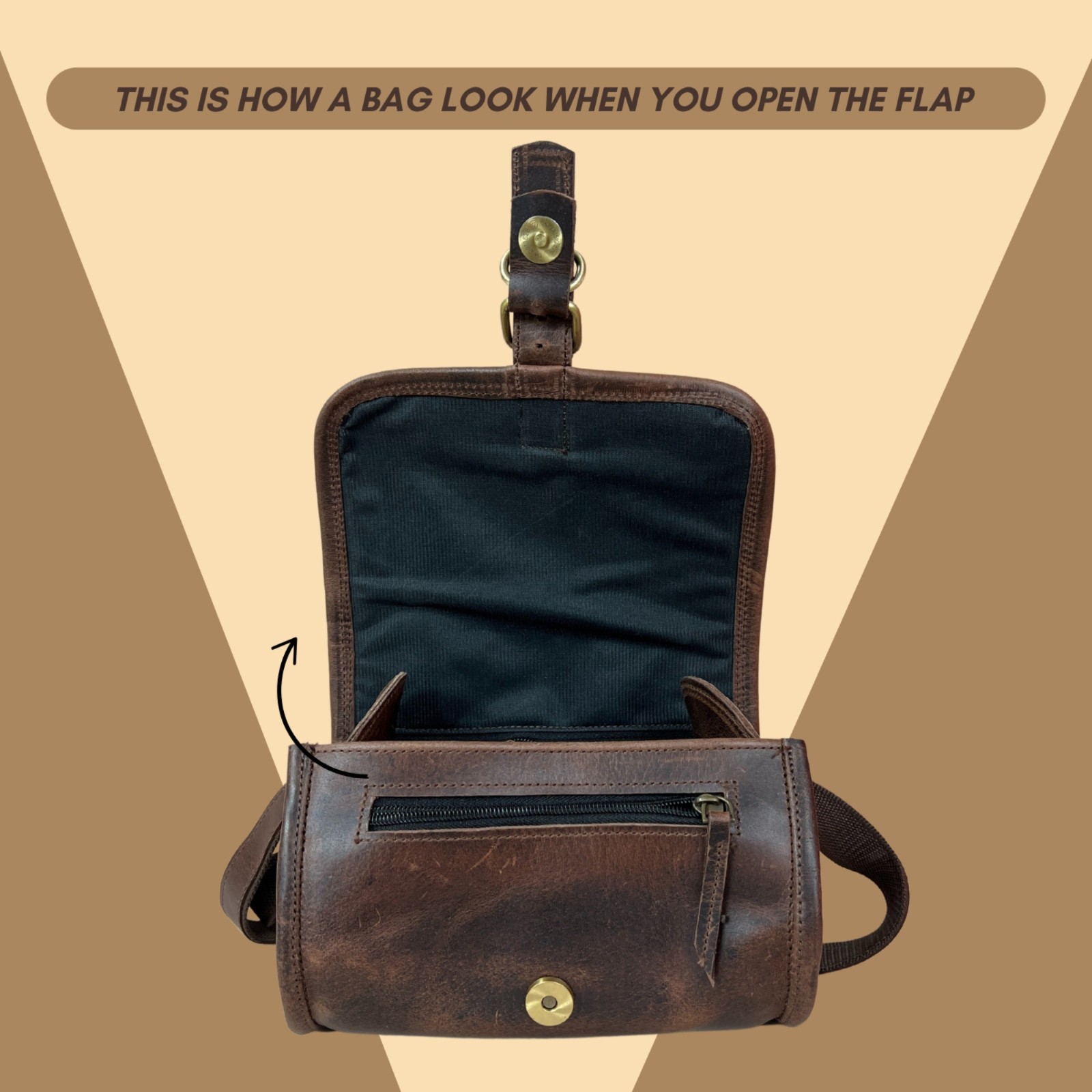 Genuine Leather Womens Shoulder Brown Crossbody Flap Over Mini Sling Side Purse