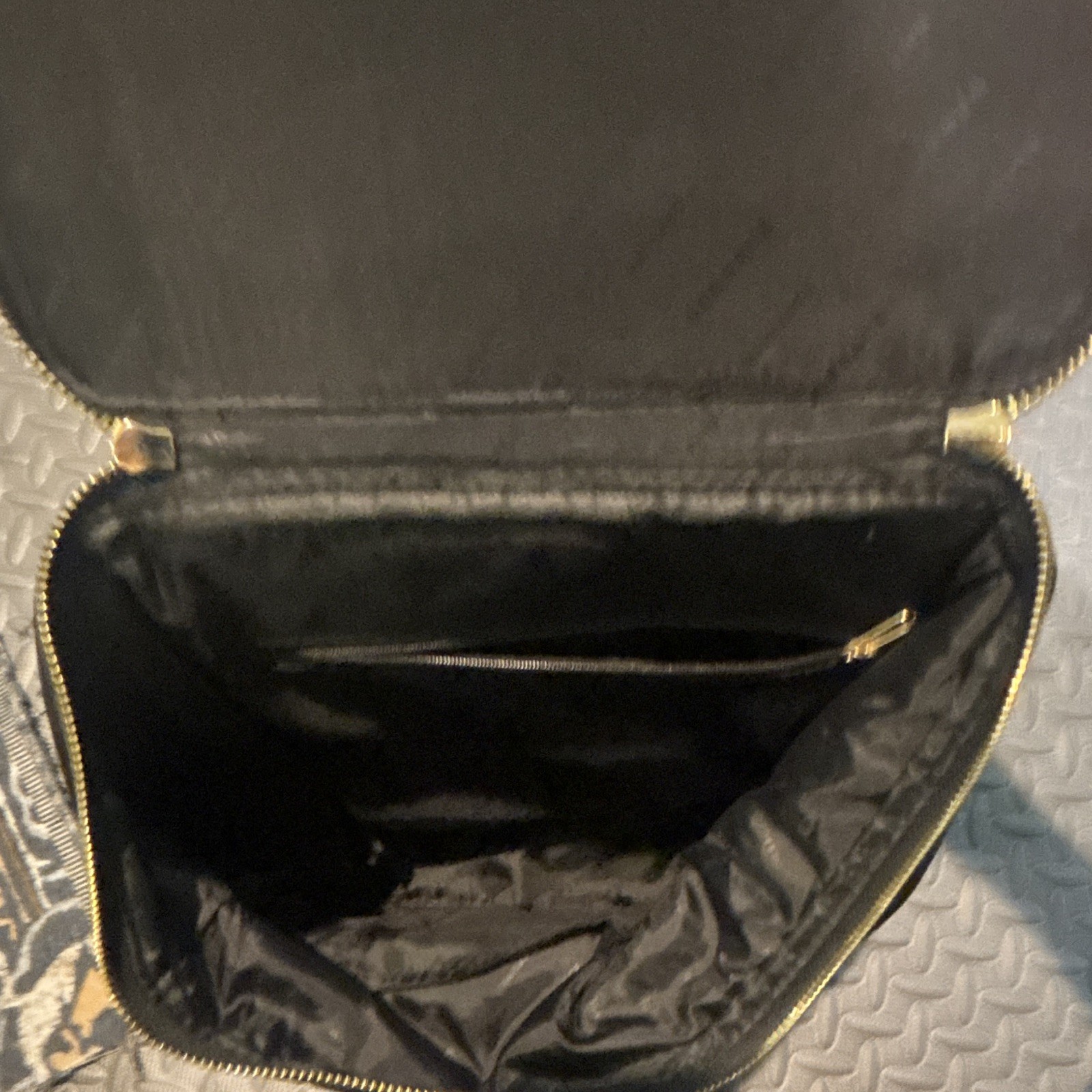 Versace Medusa Black Backpack Gold Greek Key Straps Zip Adjustable, Medium