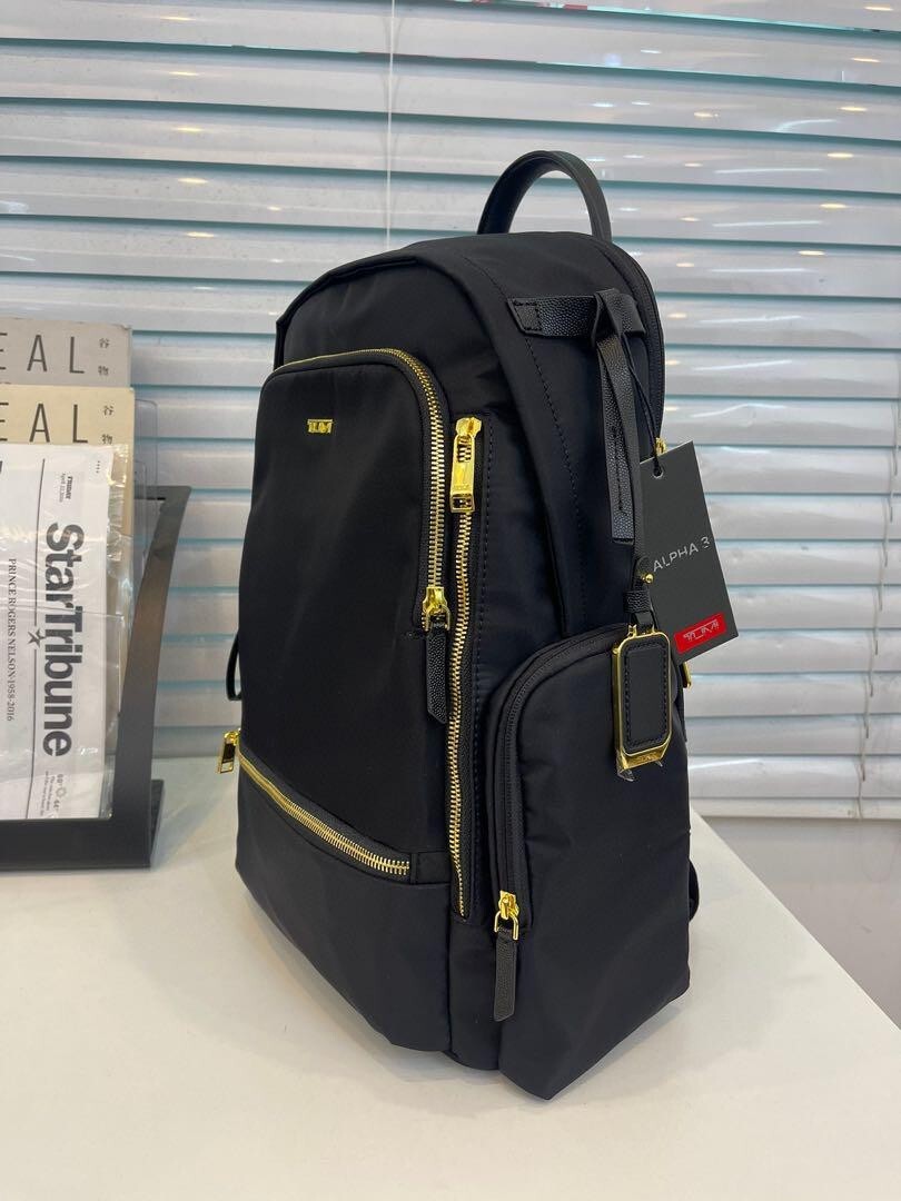 TUMI Voyageur Celina Backpack Black Travel, Business New gold zip outlet