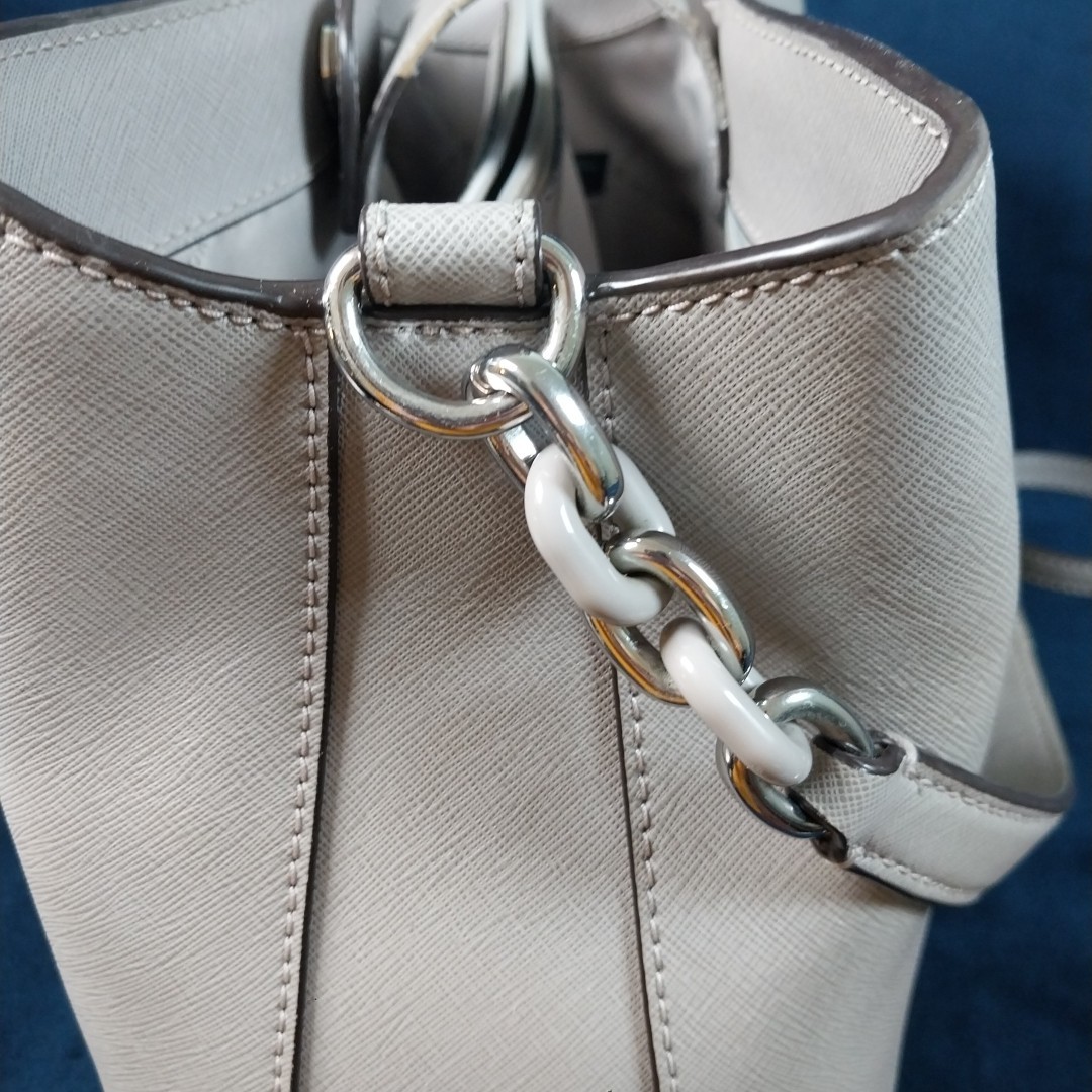 Michael Kors Sofia Portia Crossbody Handbag Grey w/Short + Long Handle