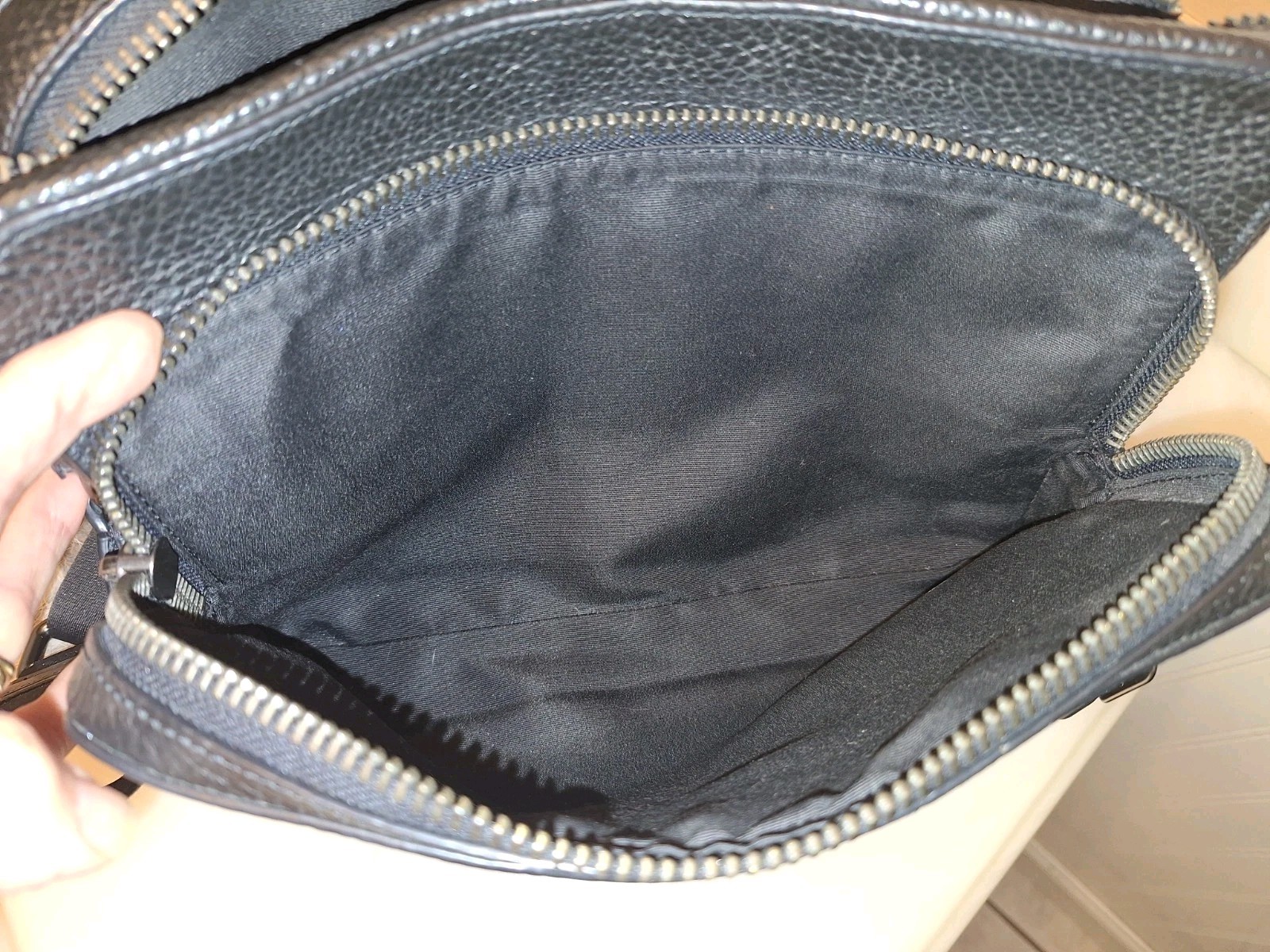 Coach Black Pebbled Leather West Camera Shoulder Crossbody Bag- #91484