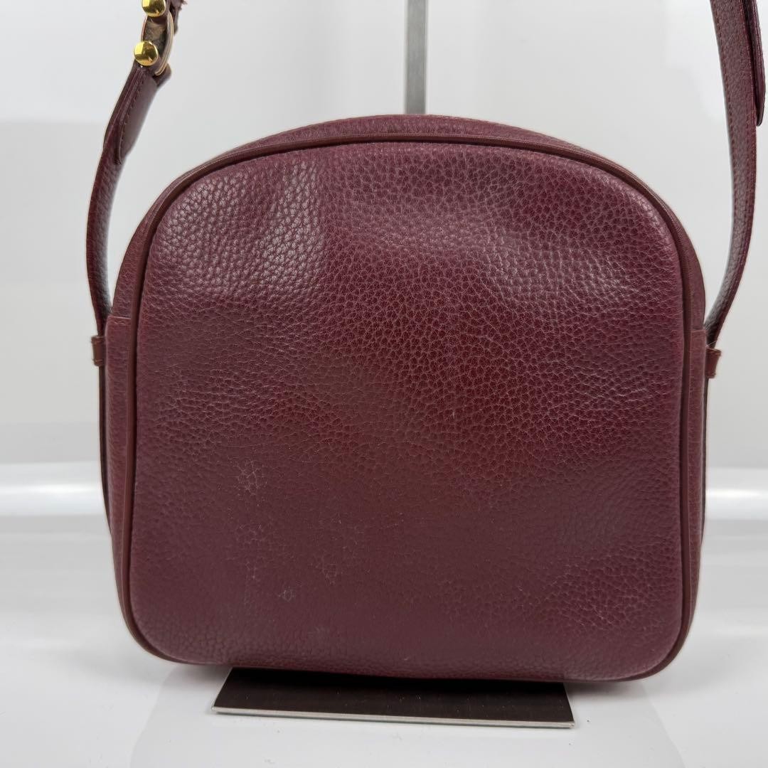 Cartier Mini Shoulder Bag Must de Cartier Leather Women Used Authentic