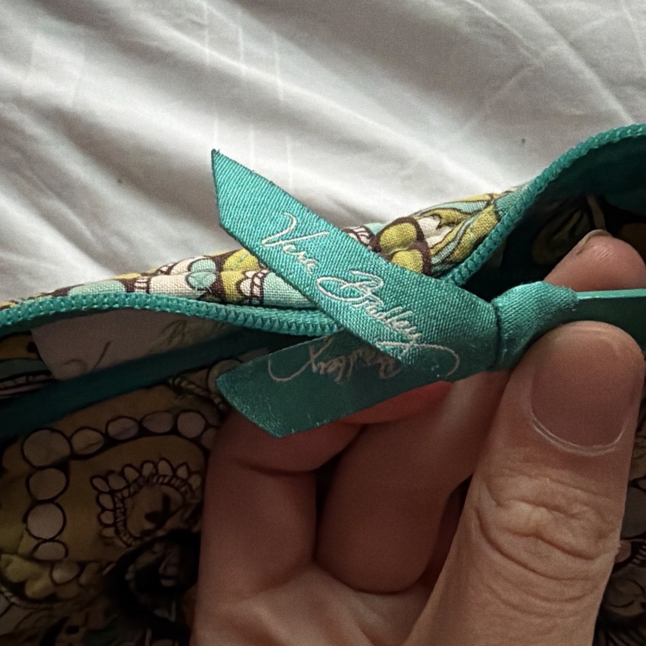 Vera Bradley vintage Zip-Top Small Shoulder Bag Teal Green brand new
