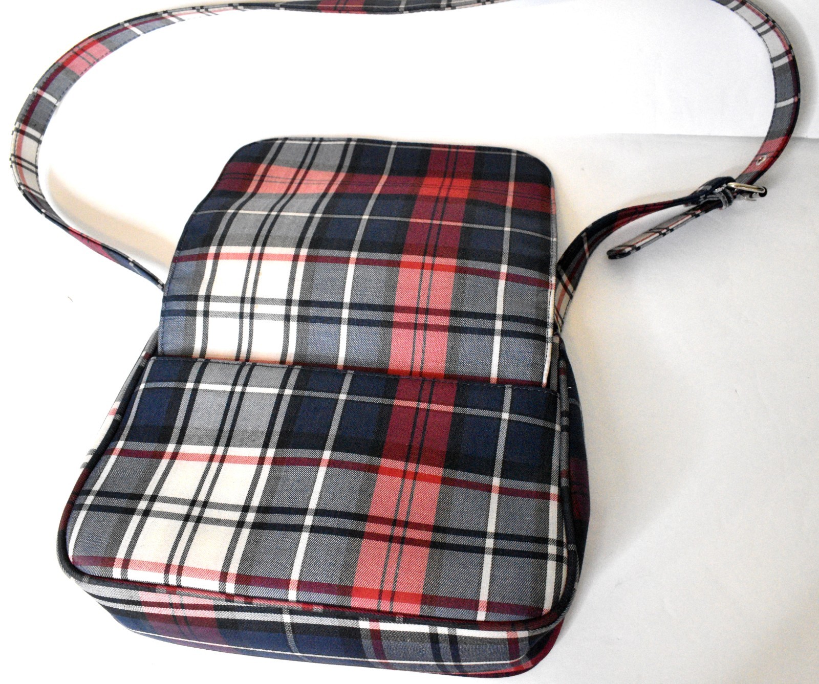 Tommy Hilfiger Logo Handbag Plaid Y2K Red White Blue Preppy Embroidered Purse